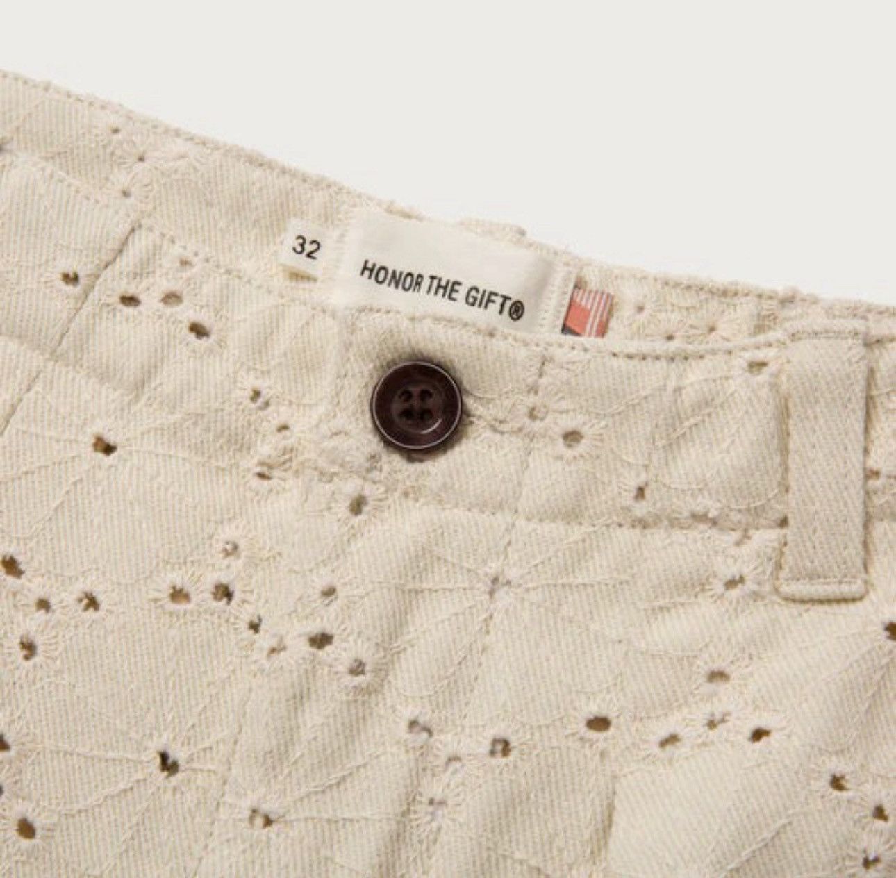 Honor the Gift Honor The Gift Legacy Eyelet Short - Bone Size US 32 / EU 48 - 3 Thumbnail