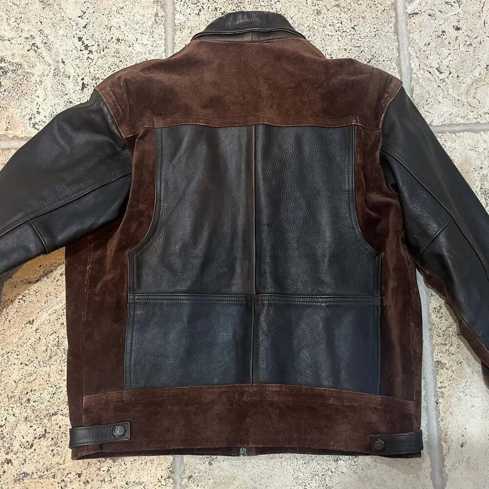 Paco Rabanne Vintage Paco Rabanne Brown Leather Jacket Size US XL / EU 56 / 4 - 4 Thumbnail