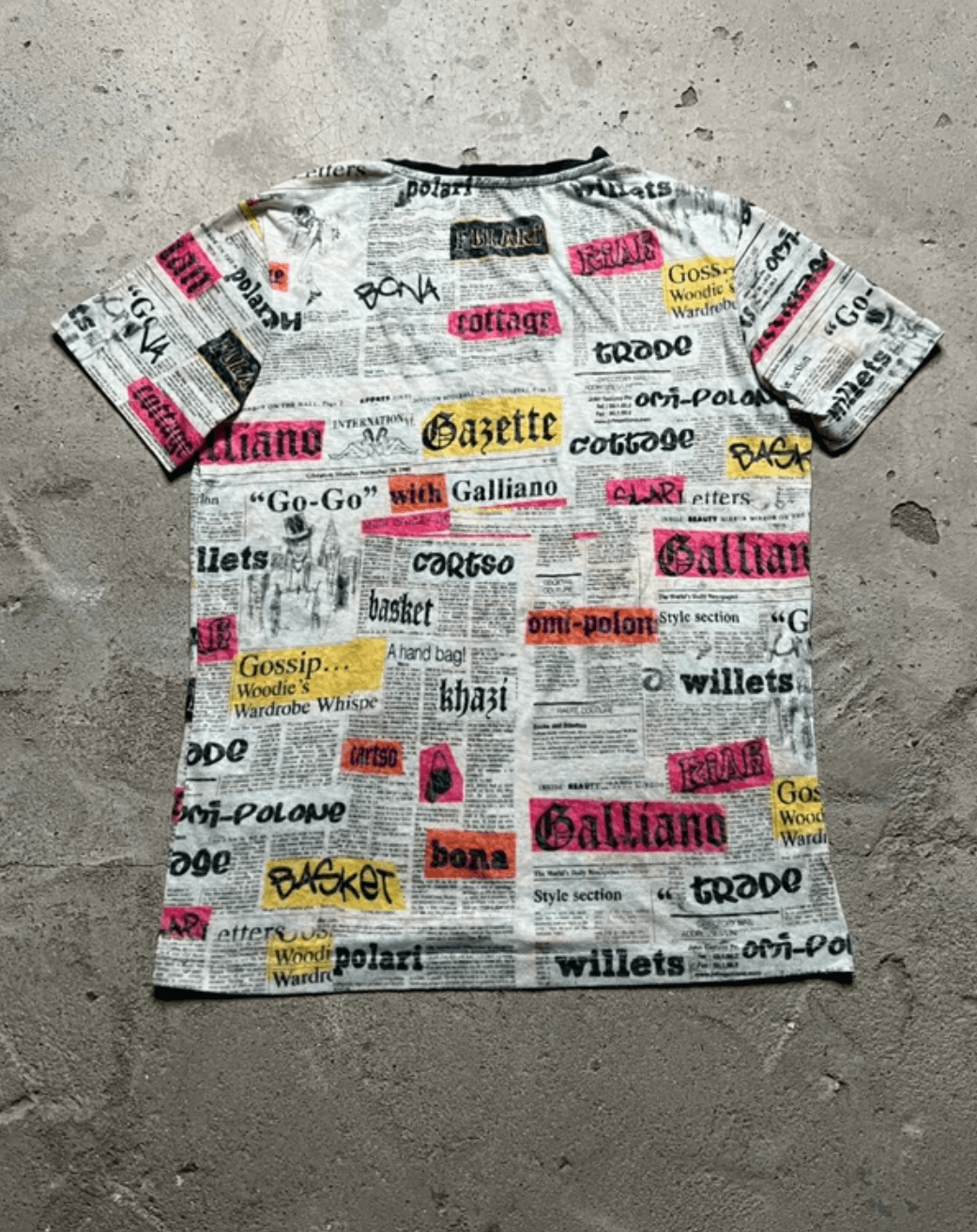 John Galliano 00s Vintage John Galliano Gazette womens tshirt Size M / US 6-8 / IT 42-44 - 3 Thumbnail