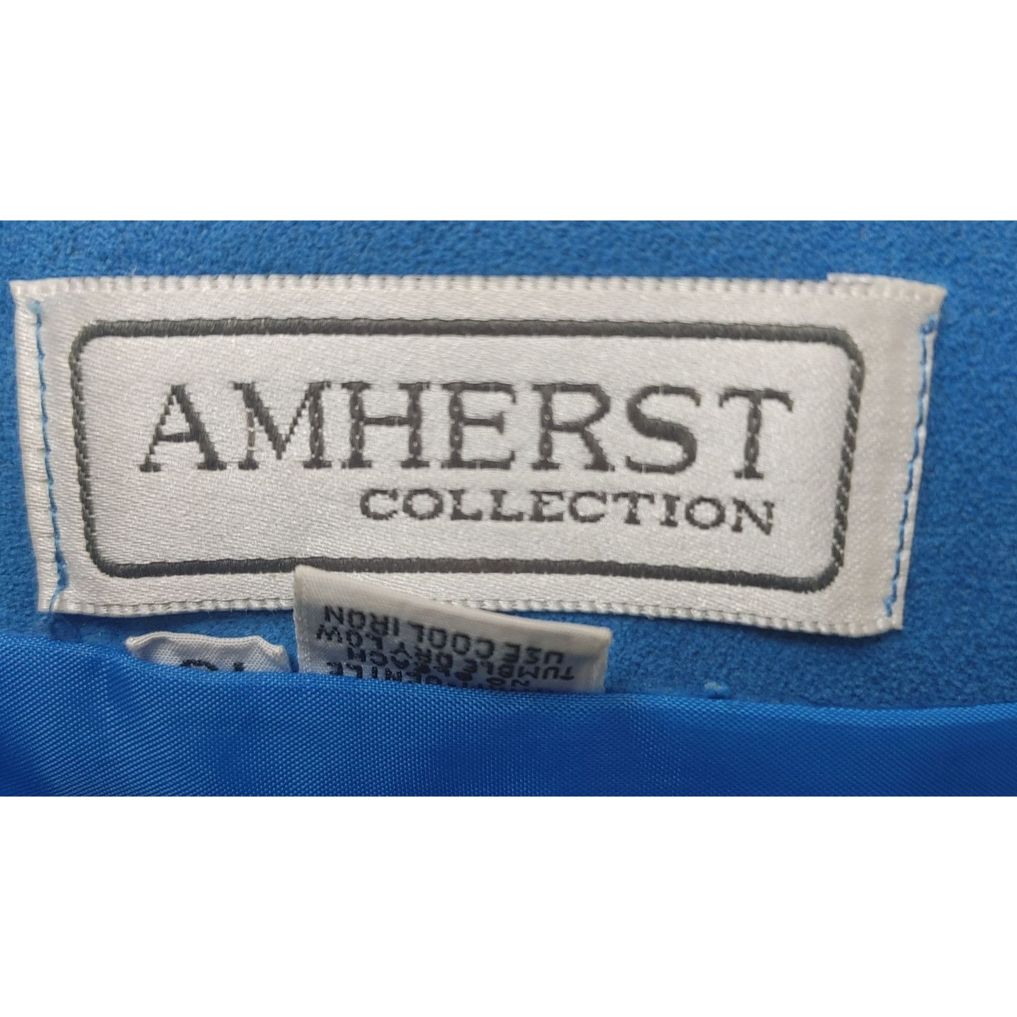 Other Amherst Collection Blue Felt Suit Jacket and Skirt Size 16 Size XXL / US 16-18 / IT 52-54 - 4 Thumbnail