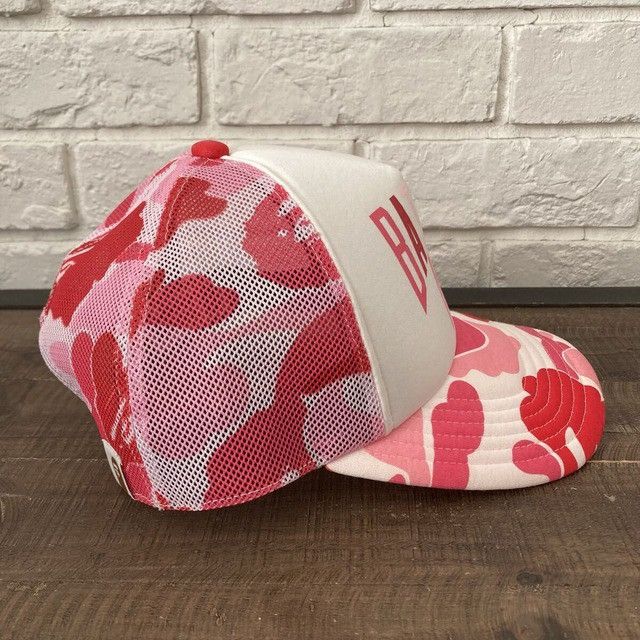 Bape BAPE NYC Logo trucker hat cap ABC Camo Pink a bathing ape Size ONE SIZE - 4 Thumbnail