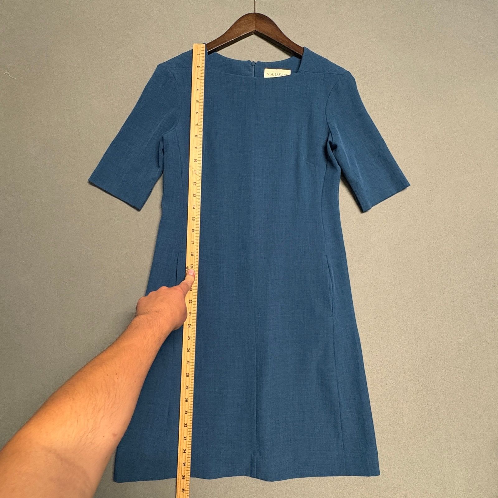 Other M.M. Lafleur Wondertex Emily Dress Size 4 Square Neck Blue Size S / US 4 / IT 40 - 11 Thumbnail