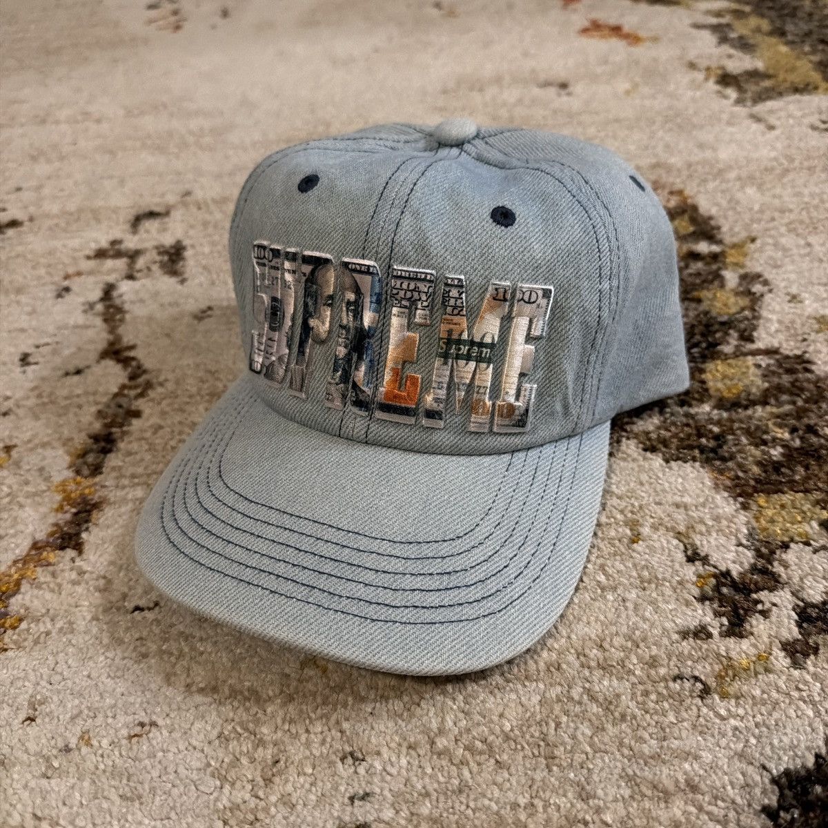 Supreme Supreme Embroidered Money Logo 6-Panel Hat Size ONE SIZE - 1 Thumbnail