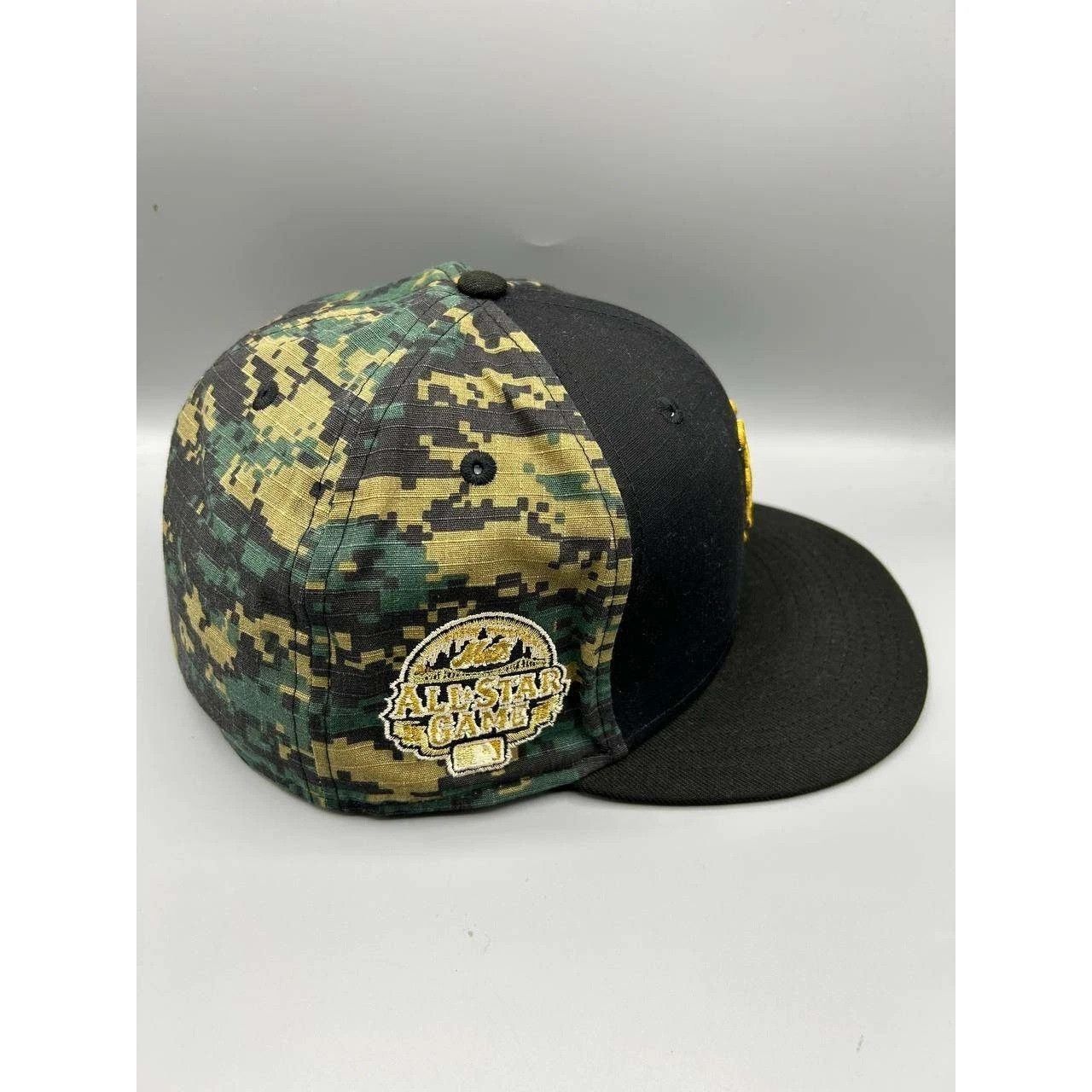 New Era New York Mets Hat Men 7 3/4 Black Camo MLB Fitted Cap Size ONE SIZE - 6 Thumbnail