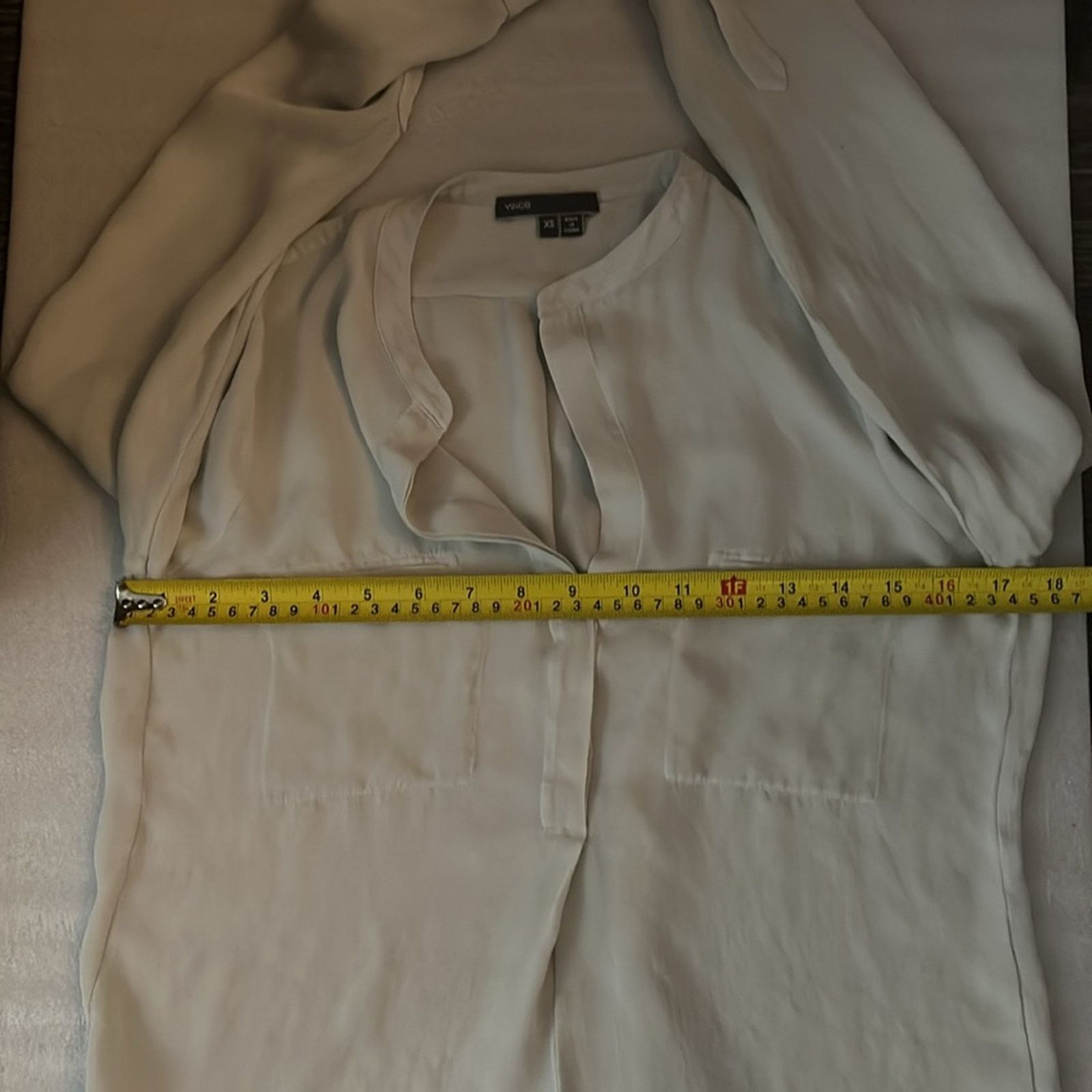 Vince Vince Sheer Long Sleeve Blouse XS Classic Preppy Size XS / US 0-2 / IT 36-38 - 5 Thumbnail