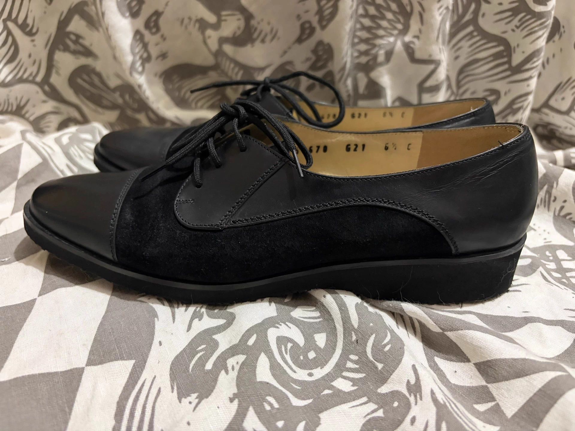 Salvatore Ferragamo Salvatore Ferragamo & Leather Derby Shoes - 36.5 Size US 5.5 / IT 35.5 - 3 Thumbnail