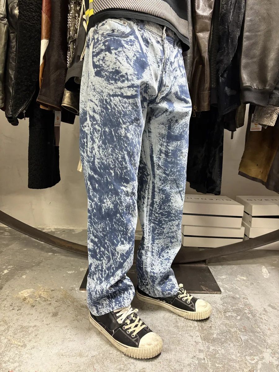 Just Cavalli 2000s Cavalli Blue Blurred Denim Jeans Size US 32 / EU 48 - 3 Thumbnail
