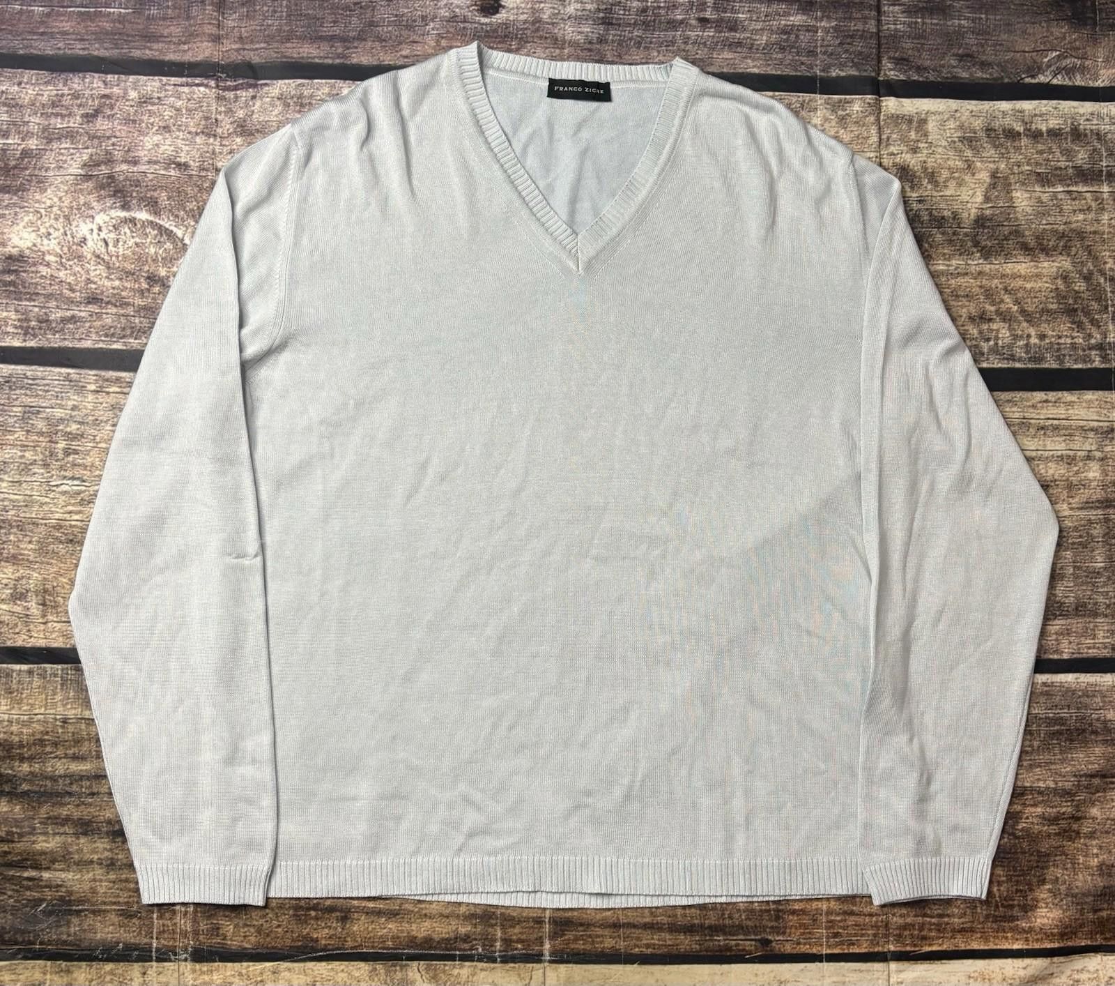 Other Franco Ziche Sweater Mens Medium Cotton Baby Blue Italy Made Size US M / EU 48-50 / 2 - 1 Thumbnail
