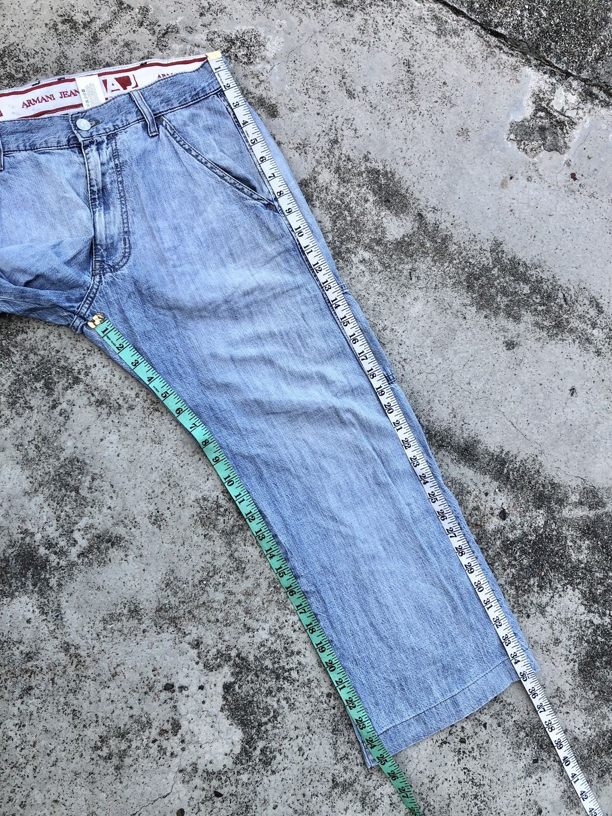 Armani × Giorgio Armani VINTAGE RECONSTRUCTED ARMANI JEANS Size US 34 / EU 50 - 14 Thumbnail