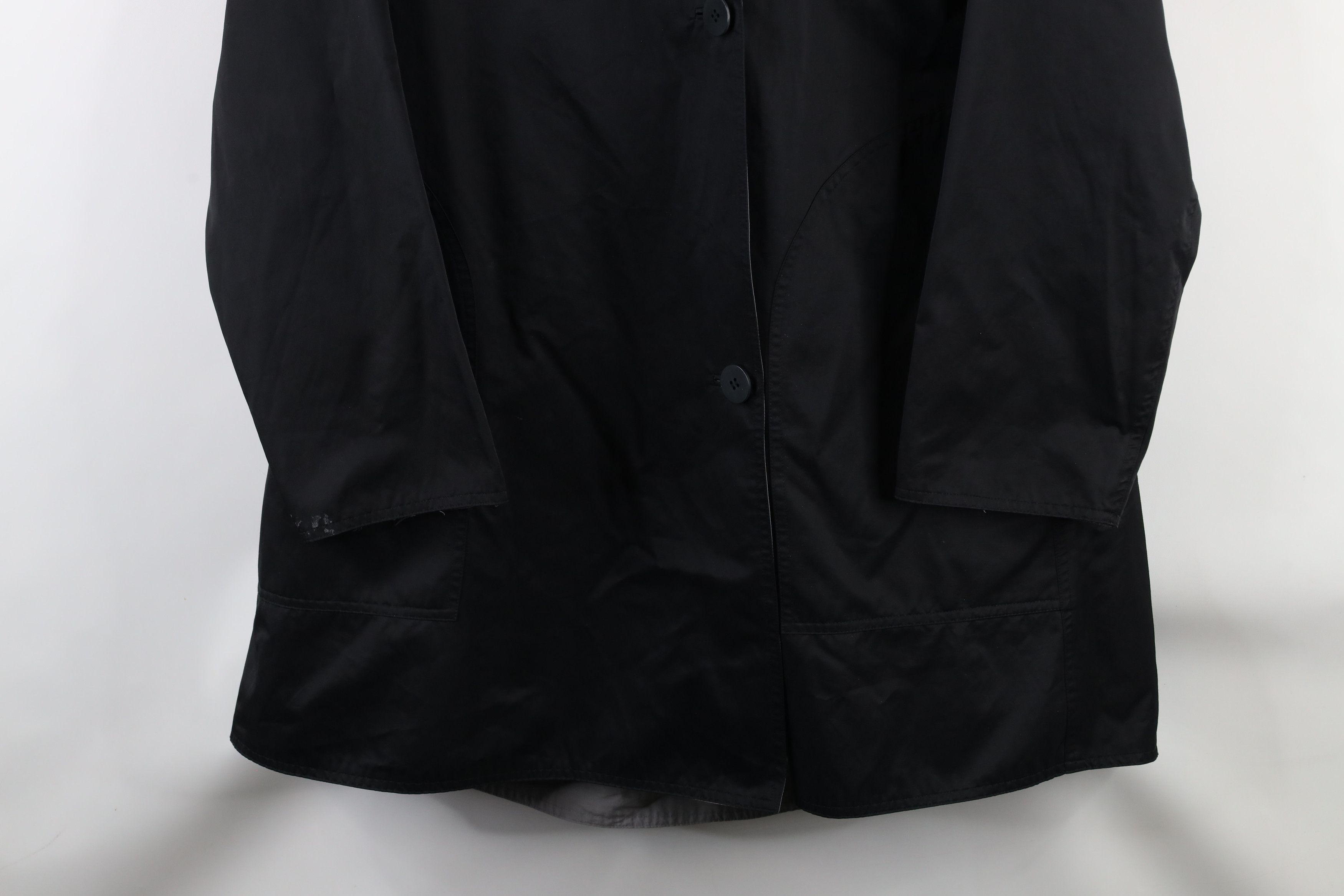Eileen Fisher × Vintage Eileen Fisher Reversible Button Hooded Jacket Black Gray Size S / US 4 / IT 40 - 3 Thumbnail