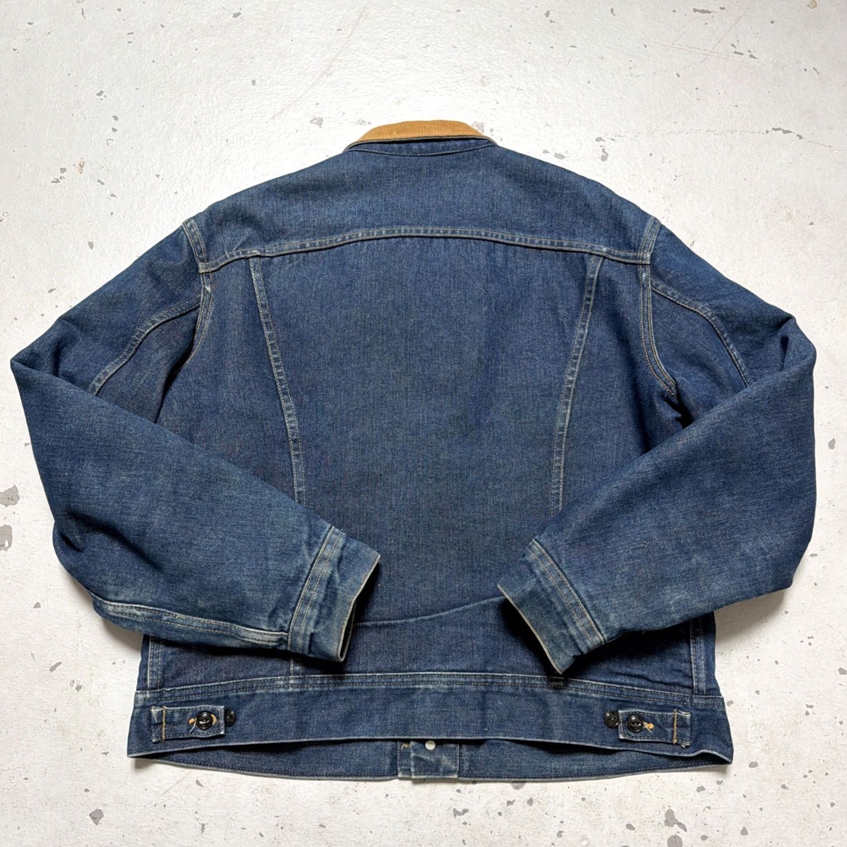 Lee VINTAGE Lee Storm Rider Jacket Denim Trucker Lined USA 46L Men Blue Leather? Size US S / EU 44-46 / 1 - 7 Thumbnail