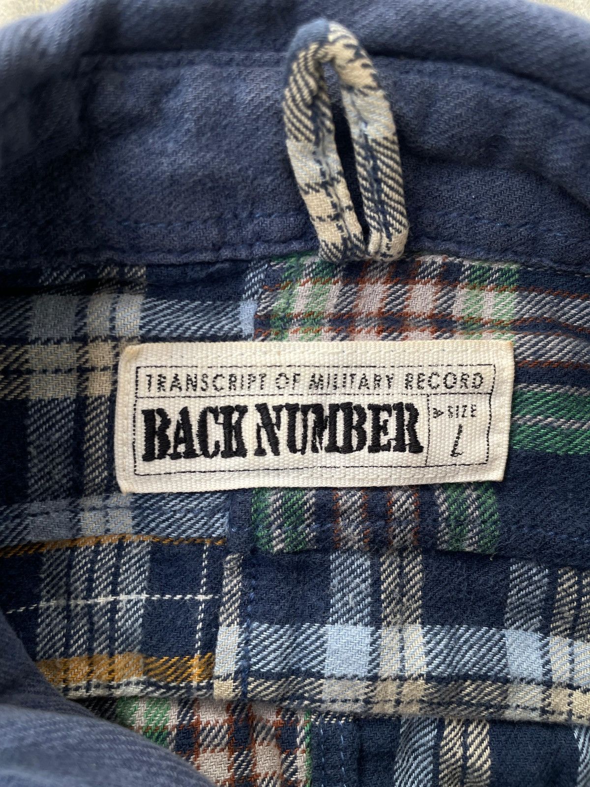 Japanese Brand Back Number Flannel Patchwork Plaid Check Longsleeve Shirt Size US L / EU 52-54 / 3 - 4 Thumbnail