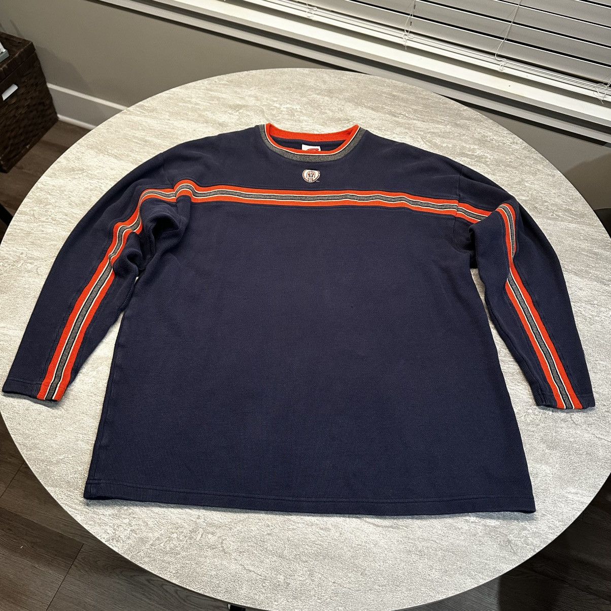NCAA × Vintage Vintage Y2K Illinois Fighting Illini Knit Striped Sweater Size US XL / EU 56 / 4 - 1 Thumbnail