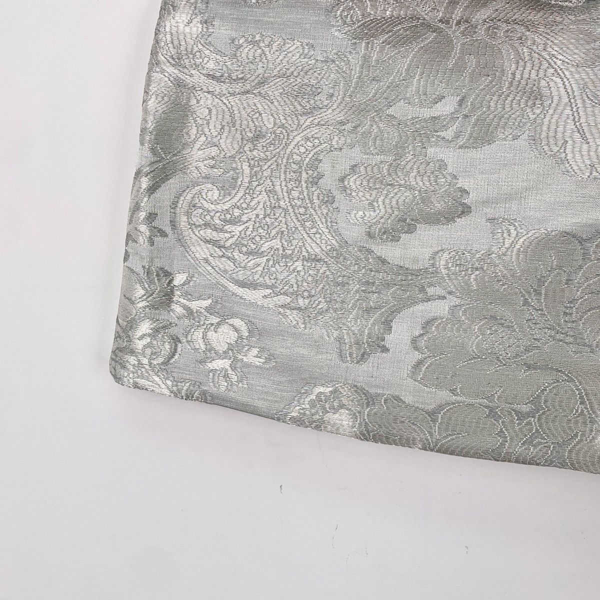 Louis Vuitton Louis Vuitton Silver Floral Embroidered Zip Skirt K26WX Size 25" / US 0 / IT 36 - 4 Thumbnail