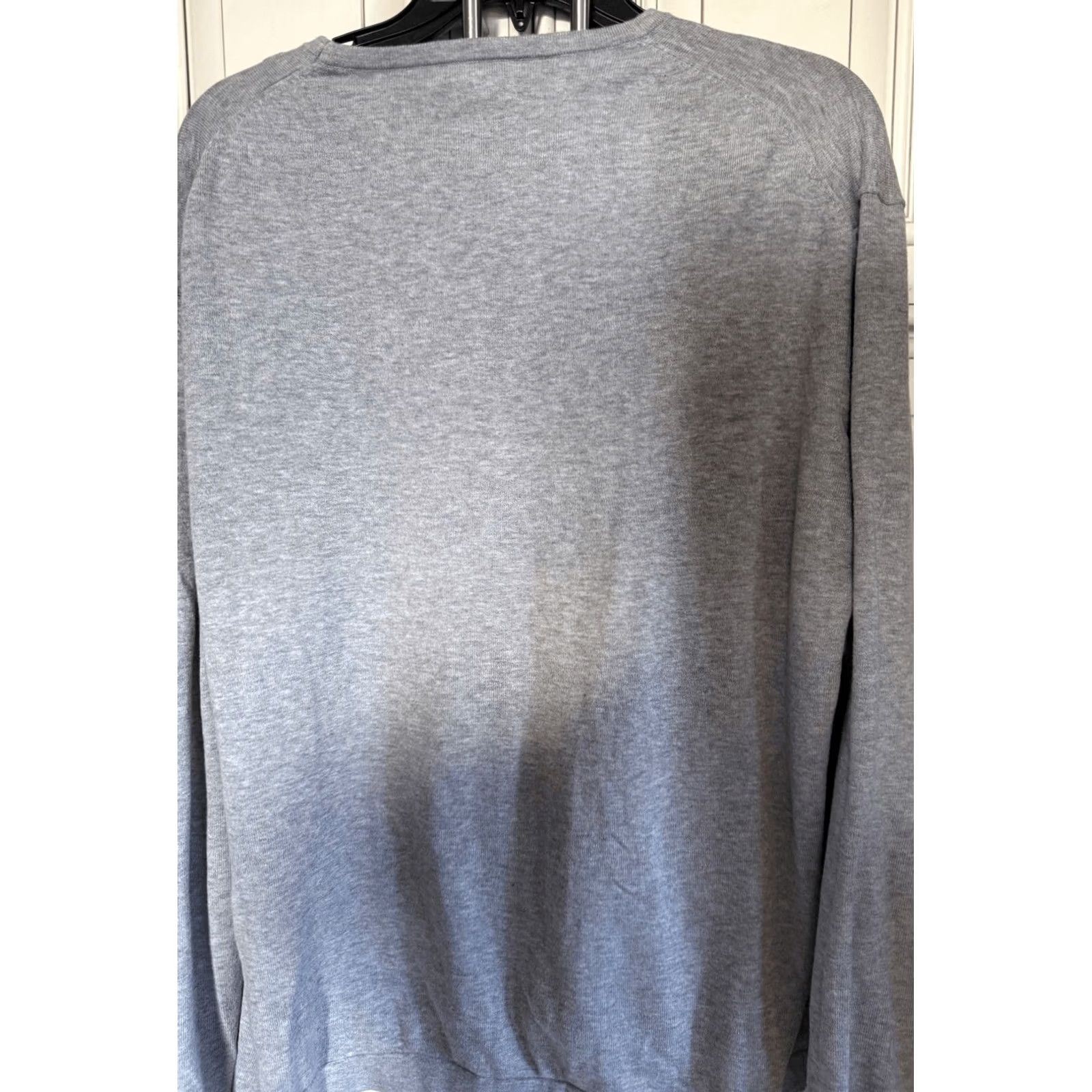 Massimo Dutti Mossimo Dutti Women's Heather Crew Neck Cotton Long Sleeve Tee Gray Large Size L / US 10 / IT 46 - 4 Thumbnail