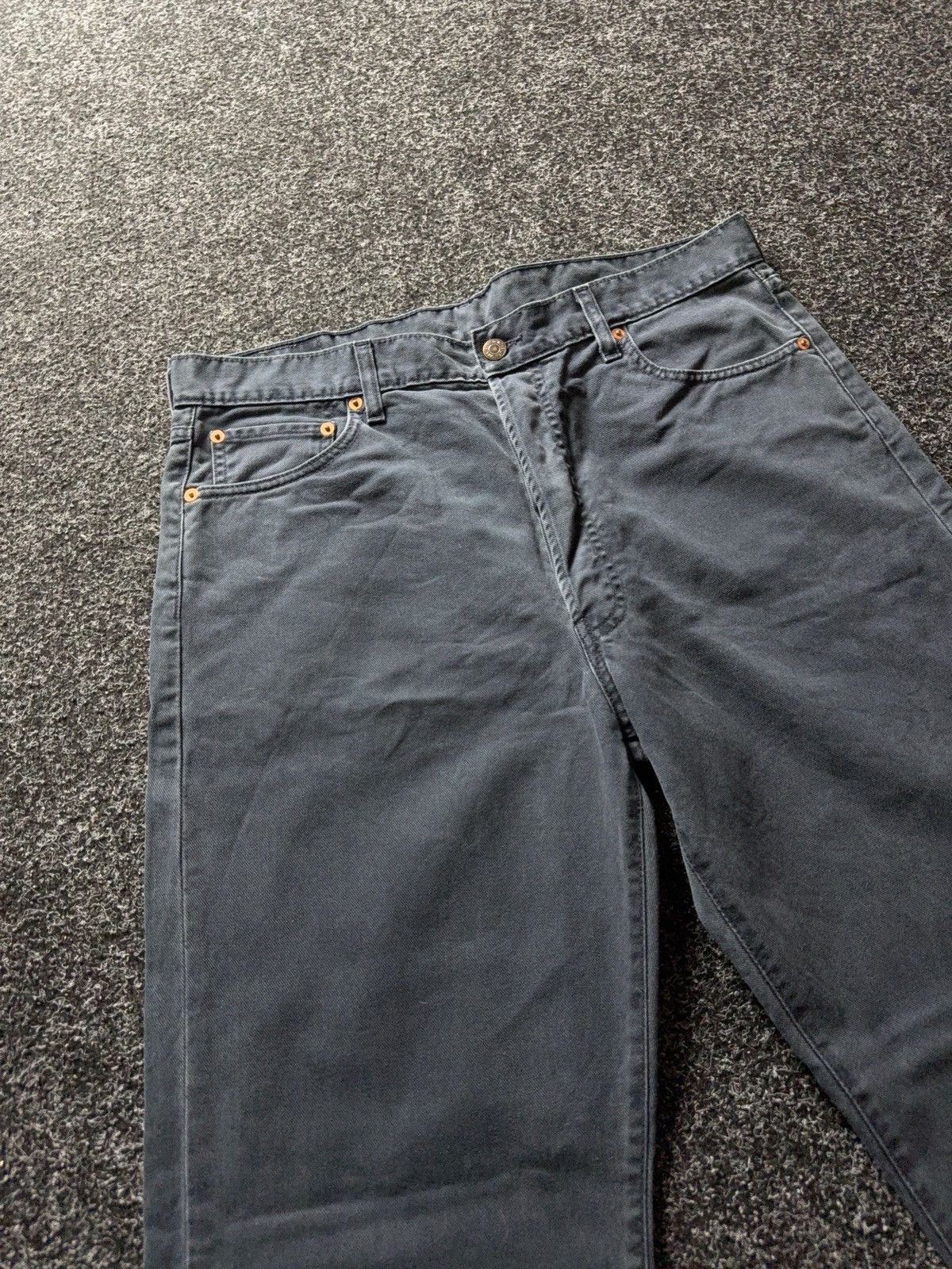Levi's Vintage Clothing Vintage 90s USA Retro Levi’s 551 Jeans Faded Grey / Blue Size US 35 - 7 Thumbnail