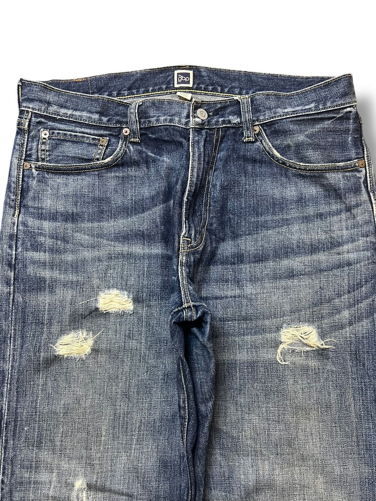 Gap The Gap 1969 - Faded, Distressed Baggy Jeans Size US 35 - 4 Thumbnail