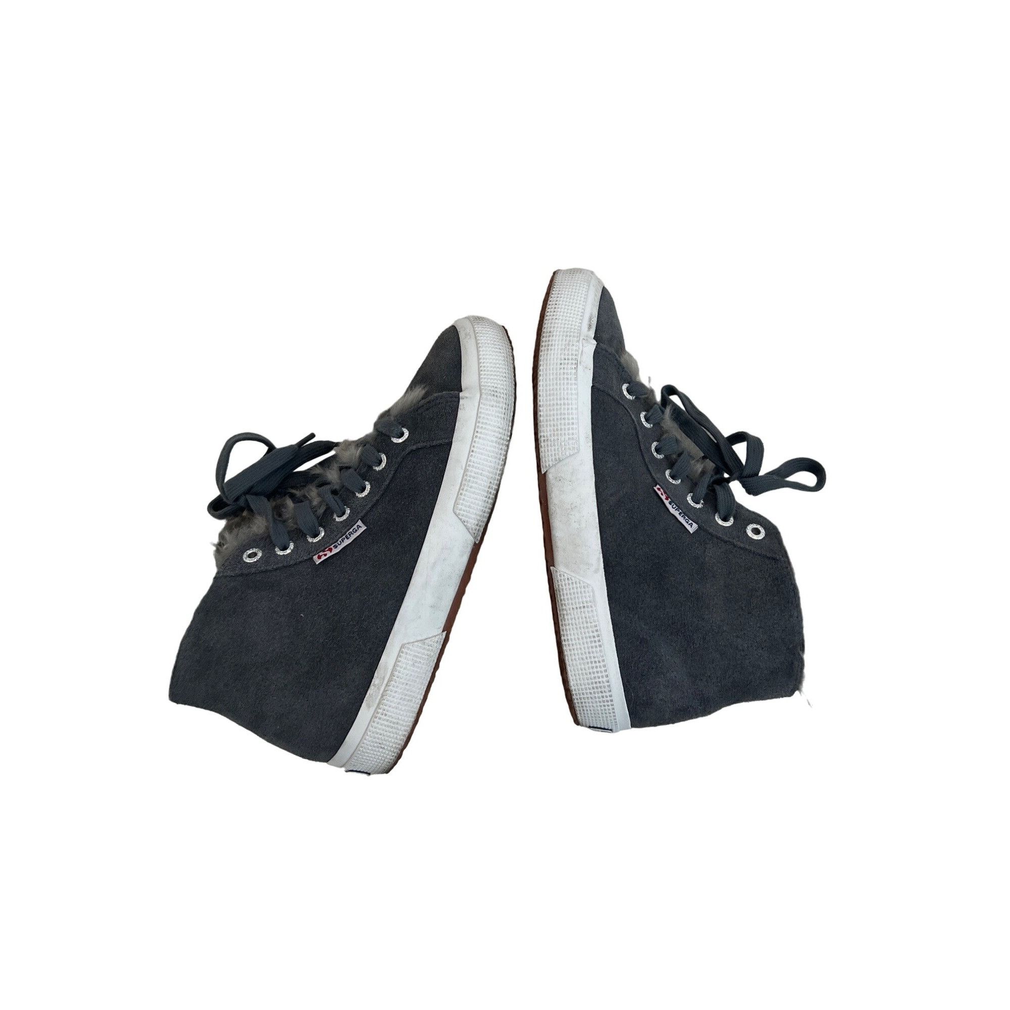 Superga Superga Grey Shearling Lined High Top Sneakers Size US 7.5 / IT 37.5 - 7 Thumbnail