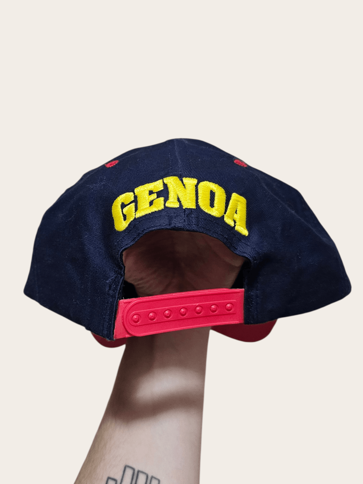 Vintage Genoa 90's Logo Spellout Hat Size ONE SIZE - 4 Thumbnail