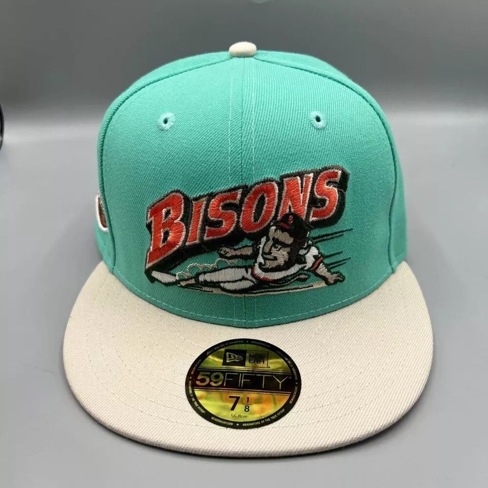 New Era Buffalo Bisons Hat Men 7 1/8 59Fifty New Era MiLB Fitted Cap Size ONE SIZE - 2 Thumbnail