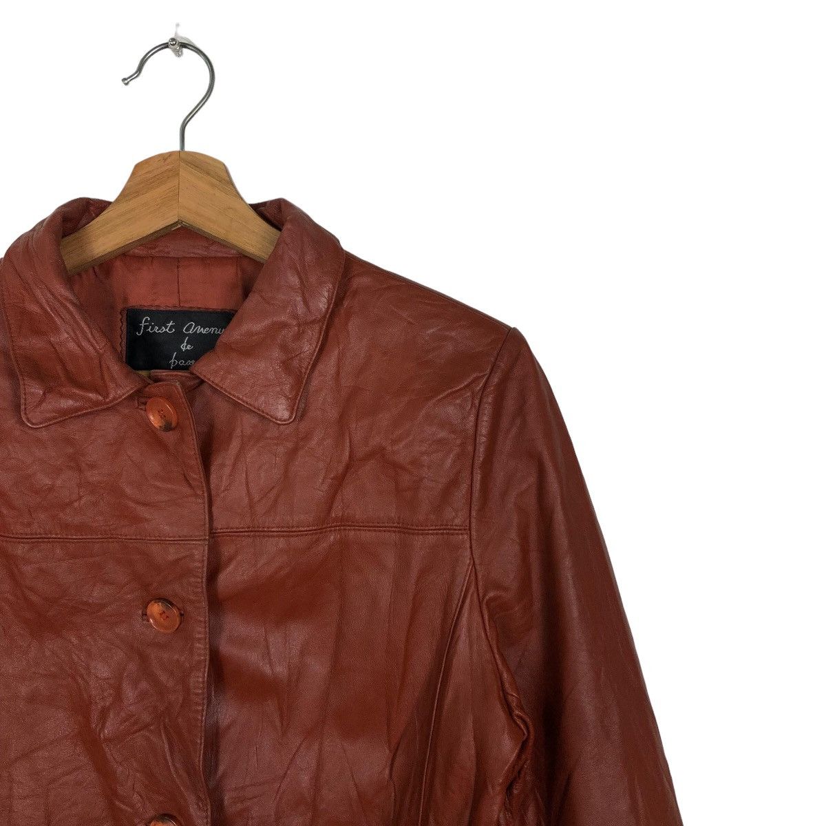 Japanese Brand 🔥VINTAGE LEATHER JACKET FIRST AVENUE DE POUR JAPAN MADE Size US L / EU 52-54 / 3 - 6 Thumbnail