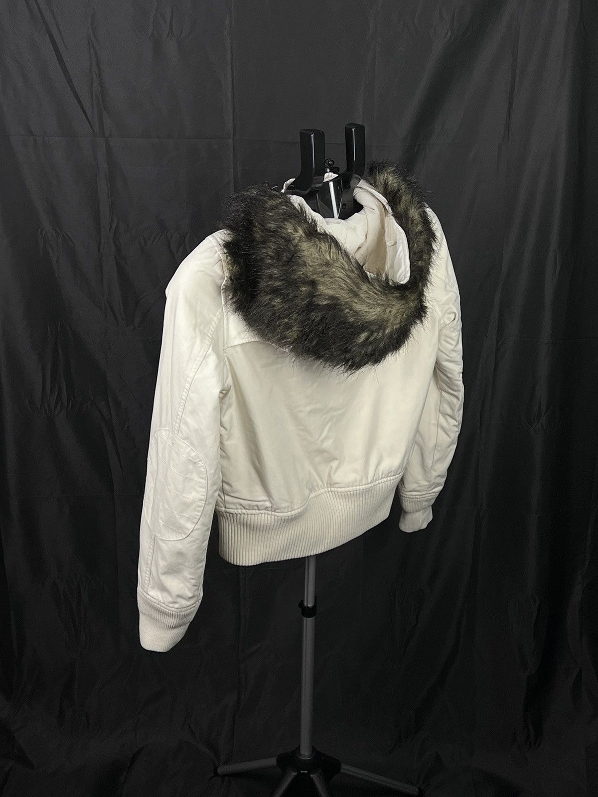 Vintage × Woolrich Woolen Mills 🔴 Vintage Woolrich winter jacket with fur white Size XS / US 0-2 / IT 36-38 - 4 Thumbnail