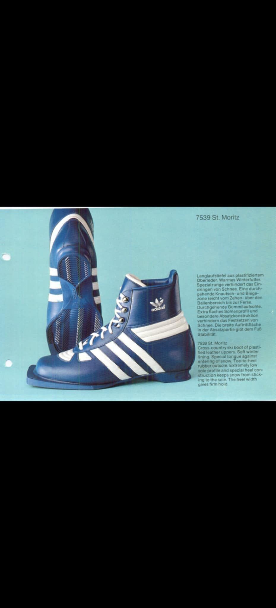 Adidas × Vintage 1970s Adidas St. Mortiz Vintage Adidas Ski Boots Olympics 10 Size US 10.5 / EU 43-44 - 5 Thumbnail