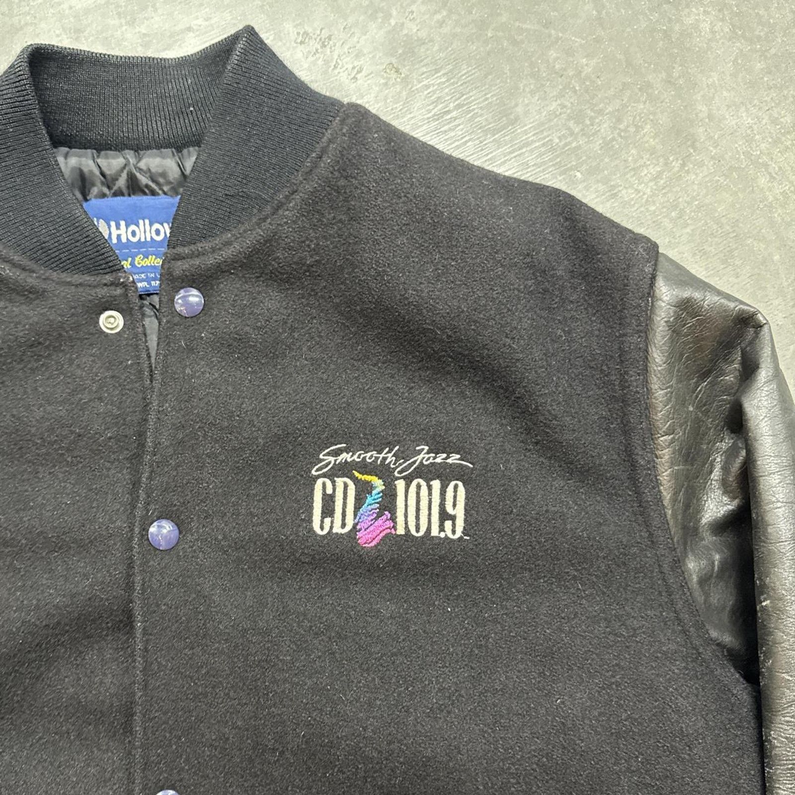 Vintage Vintage 90s New York City Smooth Jazz Radio Leather Jacket Size US L / EU 52-54 / 3 - 4 Thumbnail