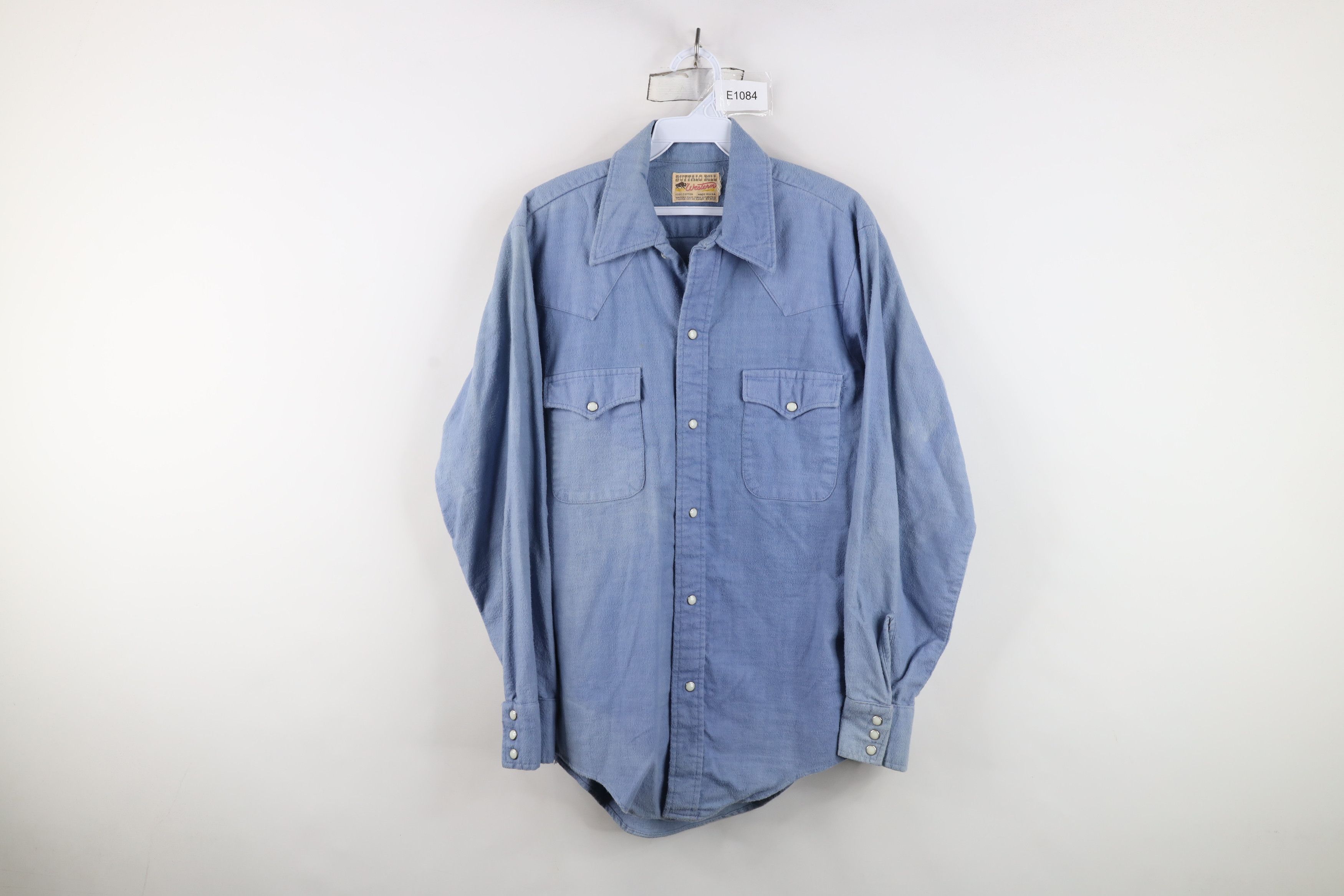 Vintage Vintage 70s Streetwear Chamois Cloth Button Shirt USA Size US L / EU 52-54 / 3 - 1 Thumbnail