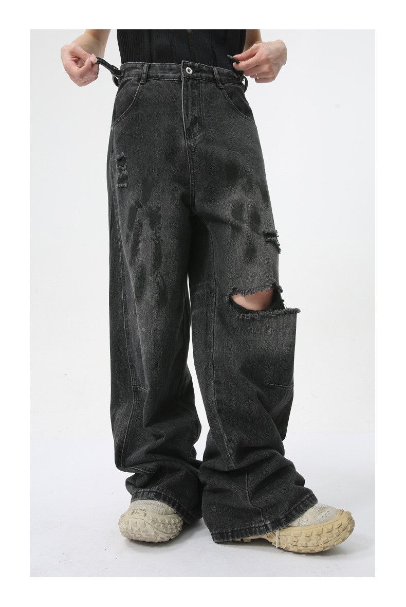 Japanese Brand × Jean American street style distressed straight jeans trend Size US 34 / EU 50 - 2 Thumbnail