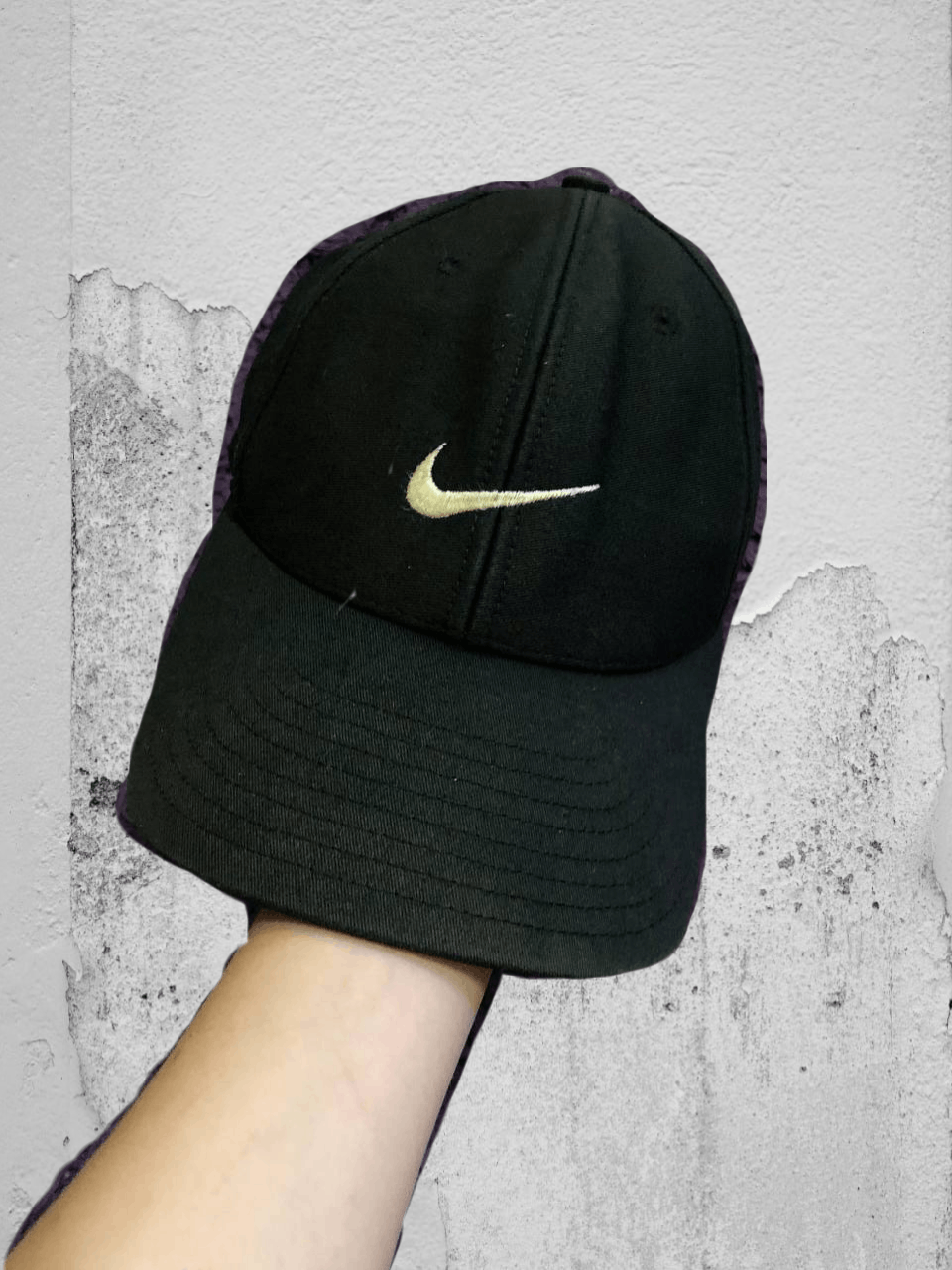 Nike Hats Vintage Streetwear black Cap Nike Y2K big logo Size ONE SIZE - 1 Thumbnail