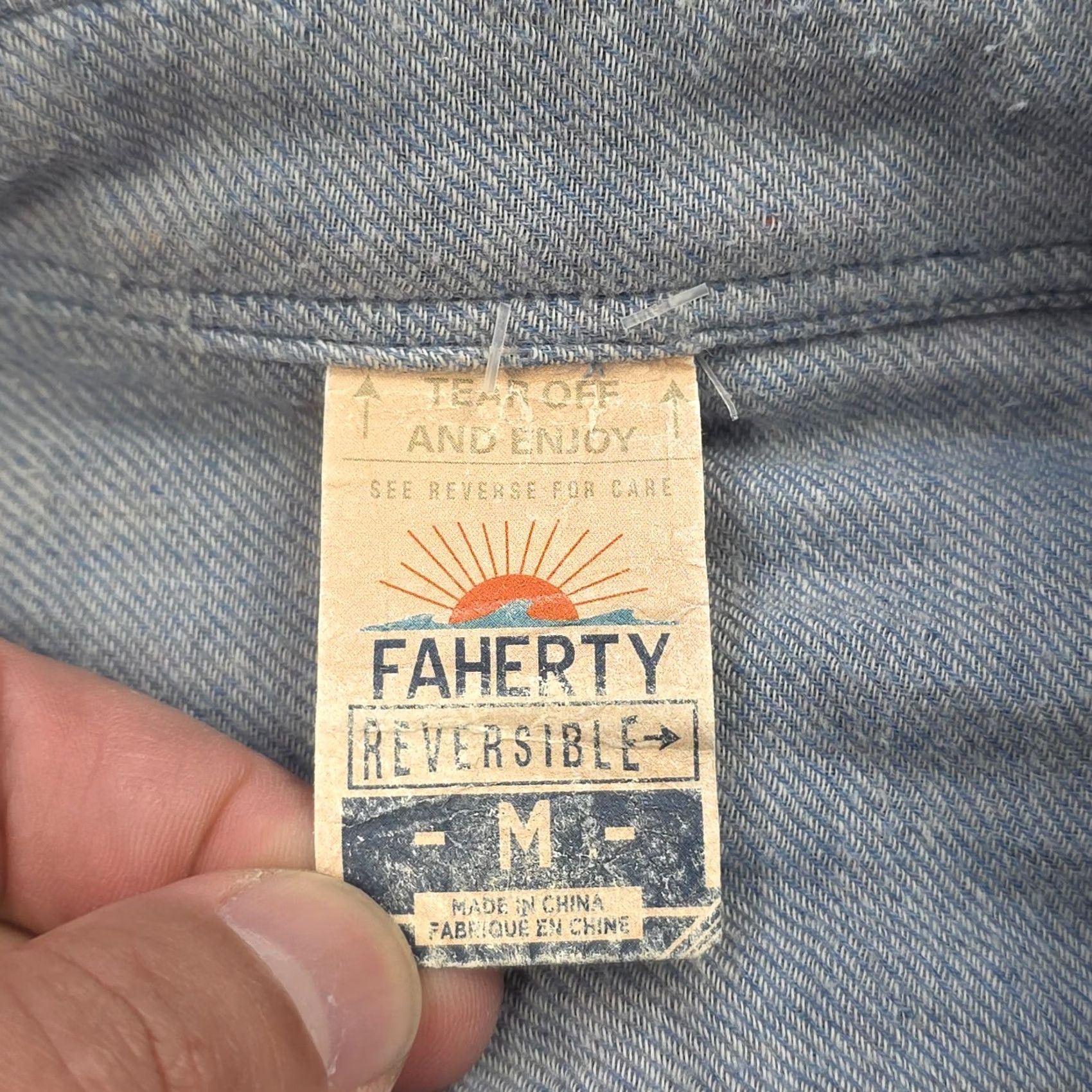 Faherty VINTAGE Faherty Reversible Shirt Men's Medium Plaid Blue Pink White Button Up Size US M / EU 48-50 / 2 - 6 Thumbnail