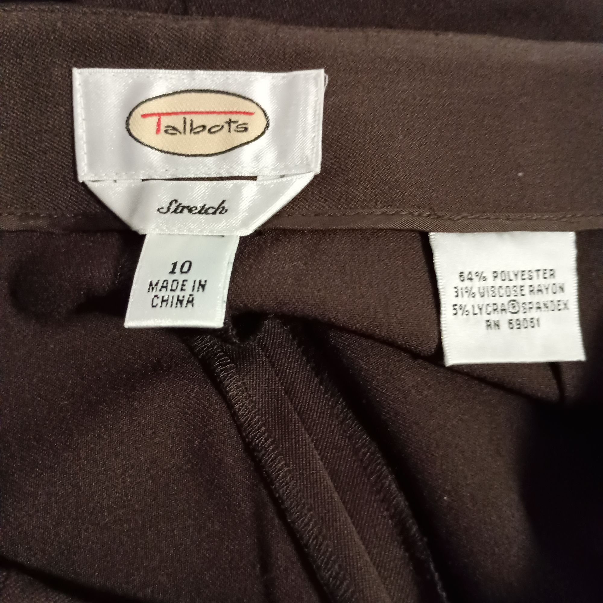 Talbots Talbots Brown Dress Pants Women’s Size 10 Side Zip Stretch R Size 30" / US 8 / IT 44 - 3 Thumbnail