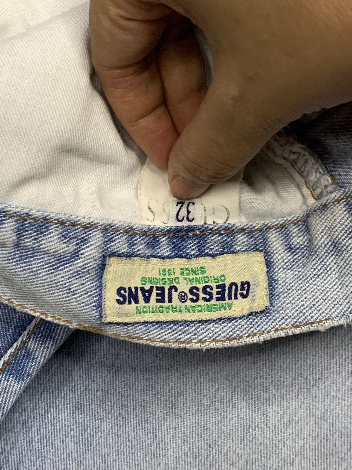Guess SALES🔥Vintage Guess Usa Stone Wash Distressed Baggy Jeans Size US 32 / EU 48 - 10 Thumbnail