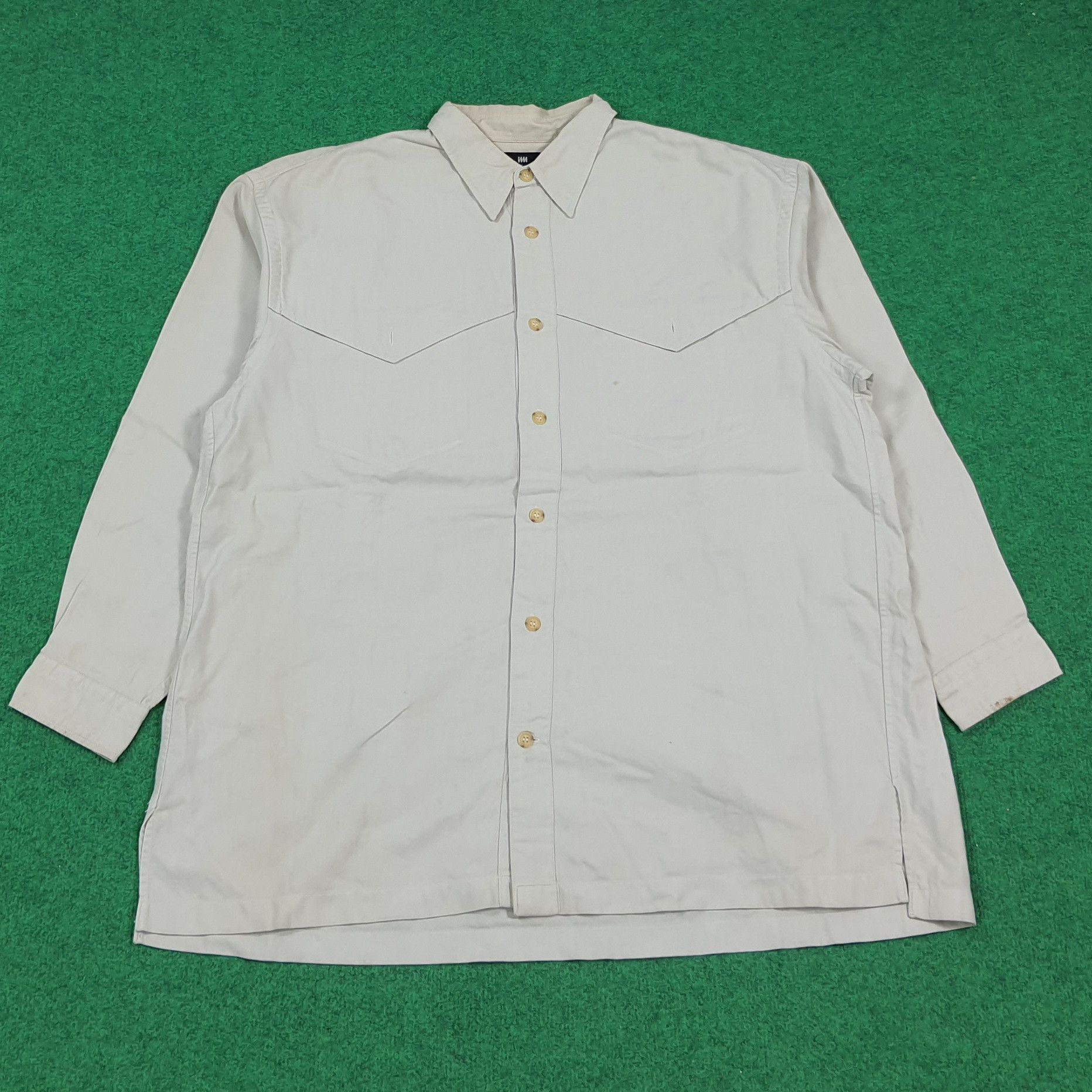 Issey Miyake Vintage 80s Issey Miyake Twill Military Style Shirt C299N75 Size US L / EU 52-54 / 3 - 3 Thumbnail