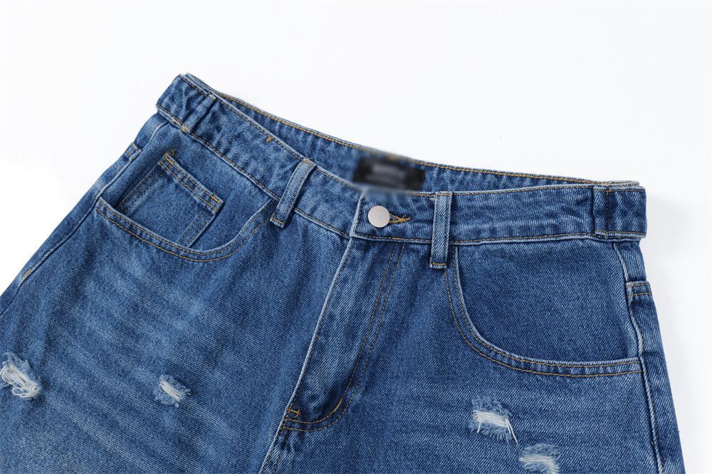 Japanese Brand × Jean Men's distressed washed loose ripped denim shorts Size US 32 / EU 48 - 4 Thumbnail