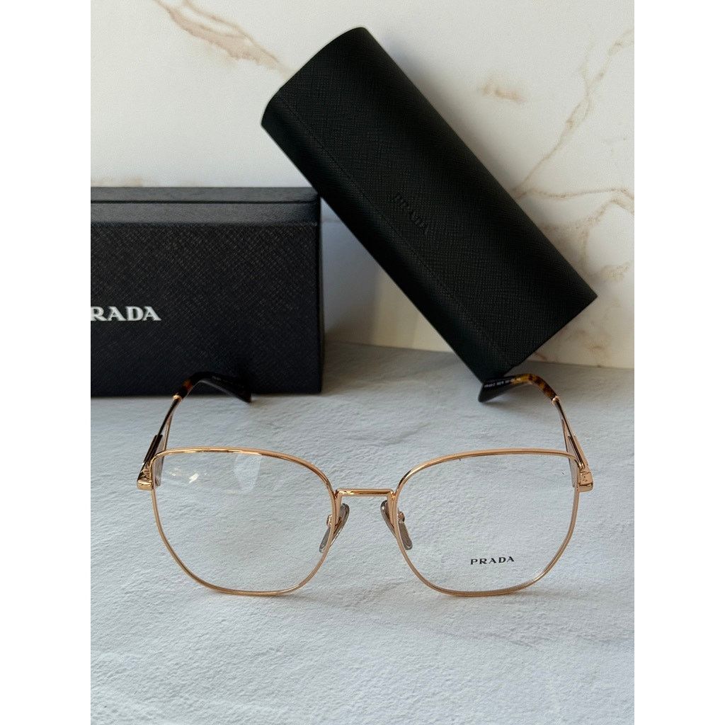 Prada NEW Prada PRA54VD Eyeglasses Frames in Rose Gold White Size ONE SIZE - 4 Thumbnail