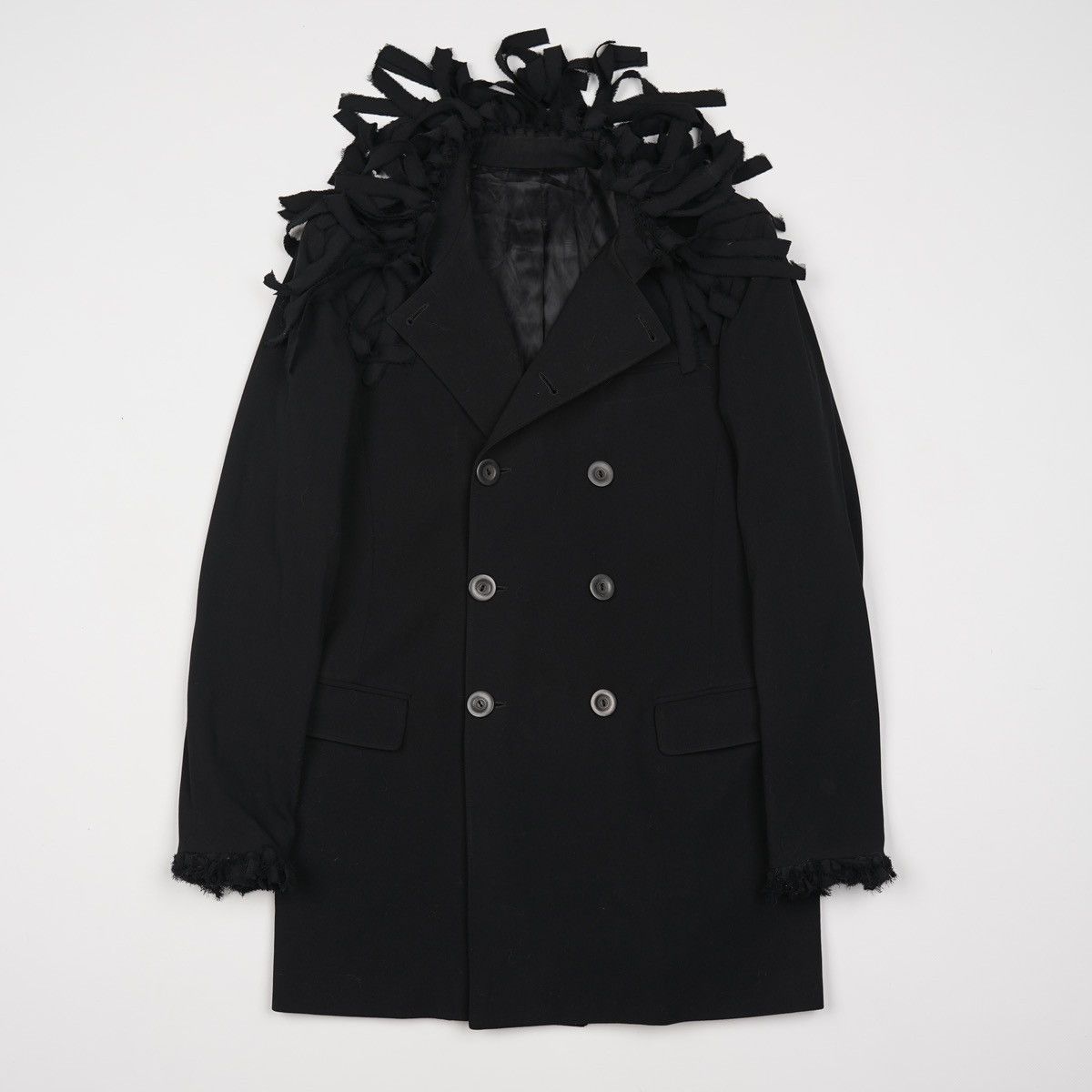 Jean Paul Gaultier Jean Paul Gaultier Wool Fringe Double Breasted Coat Jacket Size M / US 6-8 / IT 42-44 - 4 Thumbnail