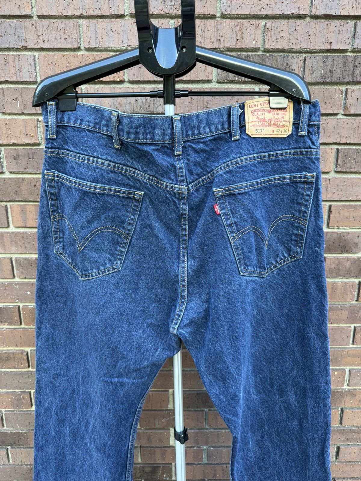 Levi's Made & Crafted Levi's 517 Bootcut Denim Blue Jeans Mens Size 42 X 30 Dark Size US 42 / EU 58 - 6 Thumbnail