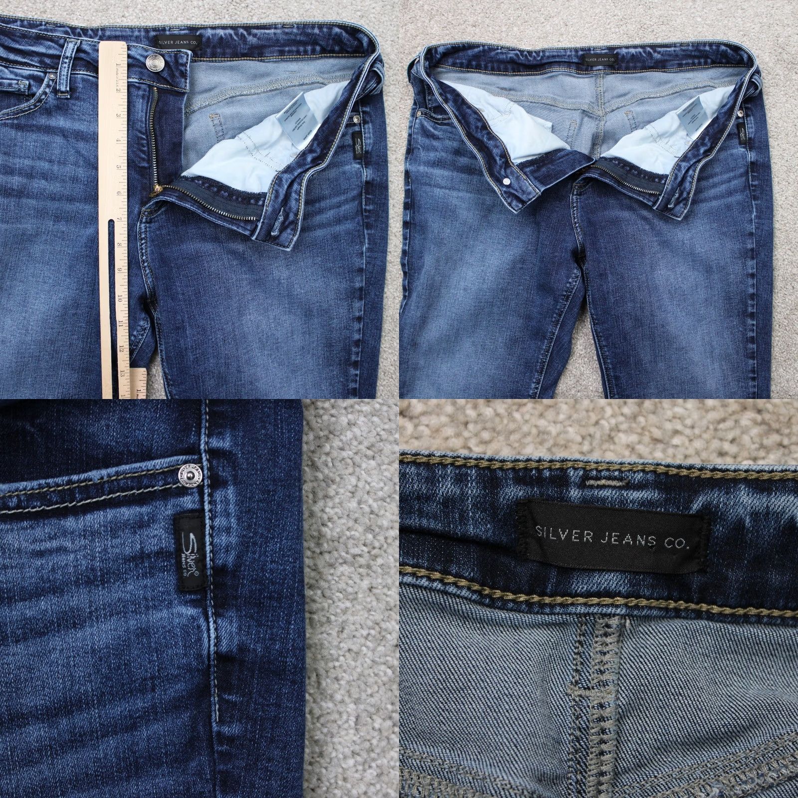 Silver Jeans Co. Silver Jeans Mens 34x31 Blue Suki Straight 5-Pocket Denim Jeans Reach 90s Hip Hop Cowboy Rock Y2K Mens Regular 34x31 Blue Denim Jeans Size US 34 / EU 50 - 8 Thumbnail
