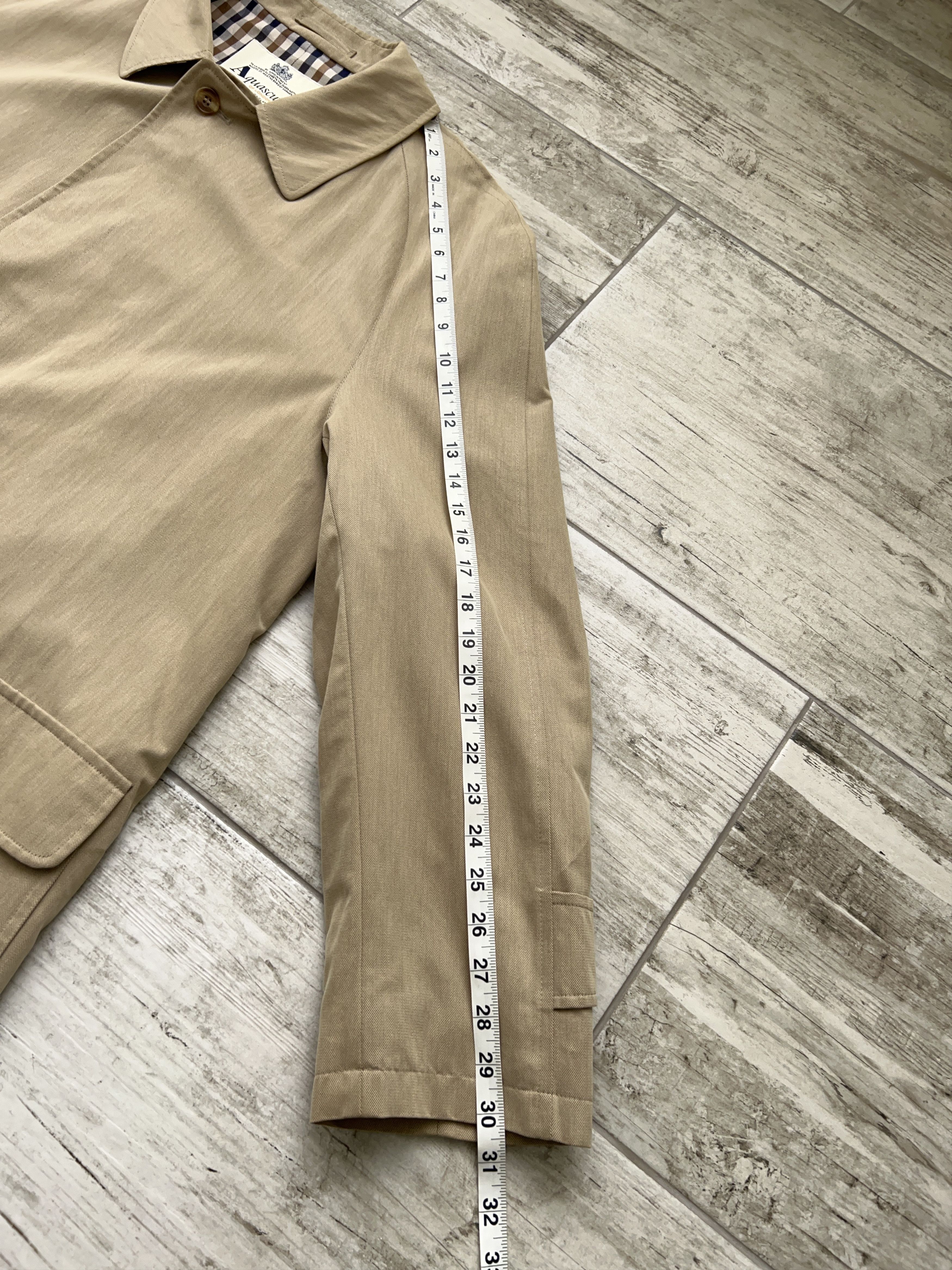 Aquascutum Mens Aquascutum London Rain Jacket Coat Check Size REG 40 Size US L / EU 52-54 / 3 - 8 Thumbnail