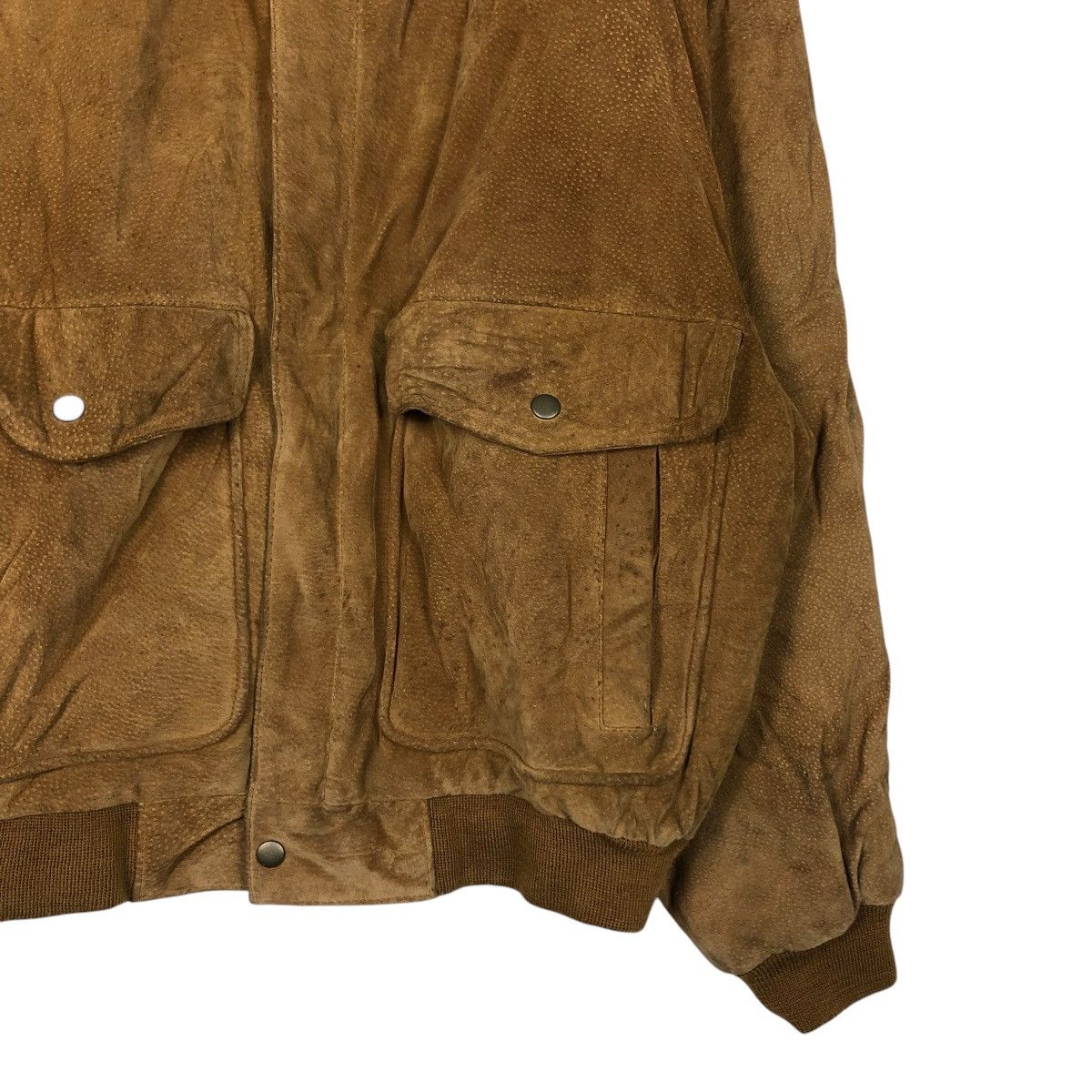 Japanese Brand 🔥VINTAGE BOMBER LEATHER JACKET GELEONE BASIC ISSEY MIYAKE Size US L / EU 52-54 / 3 - 7 Thumbnail