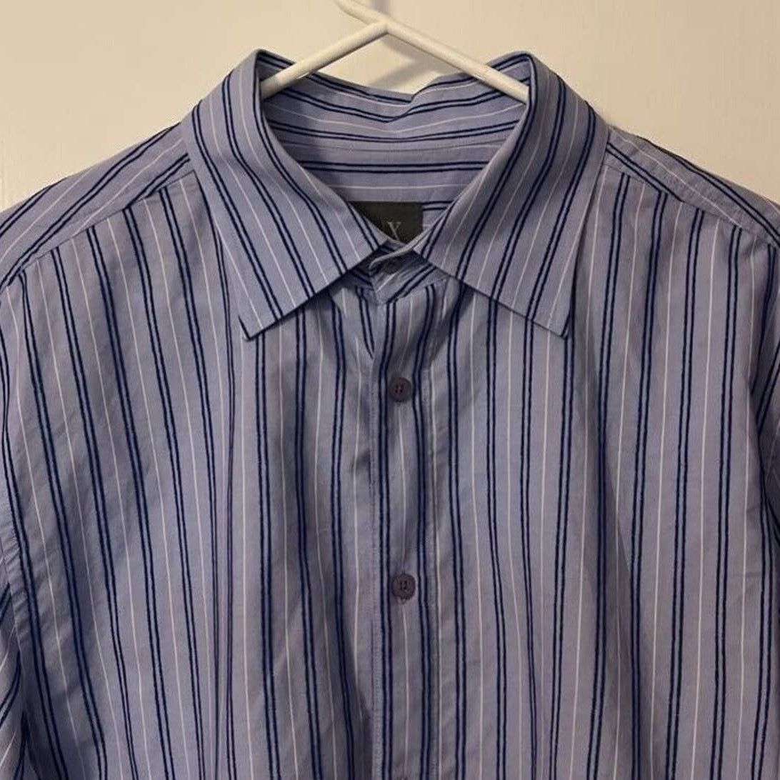 Armani Exchange Armani Exchange Button down Blue White Stripe Long Sleeve Size US L / EU 52-54 / 3 - 4 Thumbnail