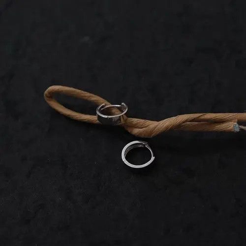 Vintage 100%925 silver Vintage hoop earrings Size ONE SIZE - 2 Thumbnail