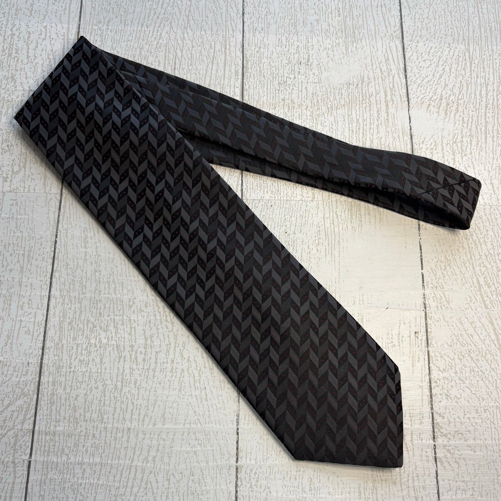 Other Giuliano Giavelli Geometric Tie Black and Steel Size ONE SIZE - 1 Thumbnail