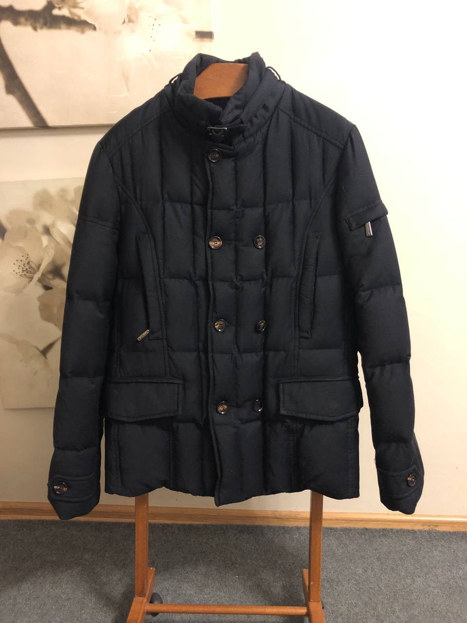 image of Moorer Cashmere And Cotton Puffer Jacket in Black, Men's (Size Small)