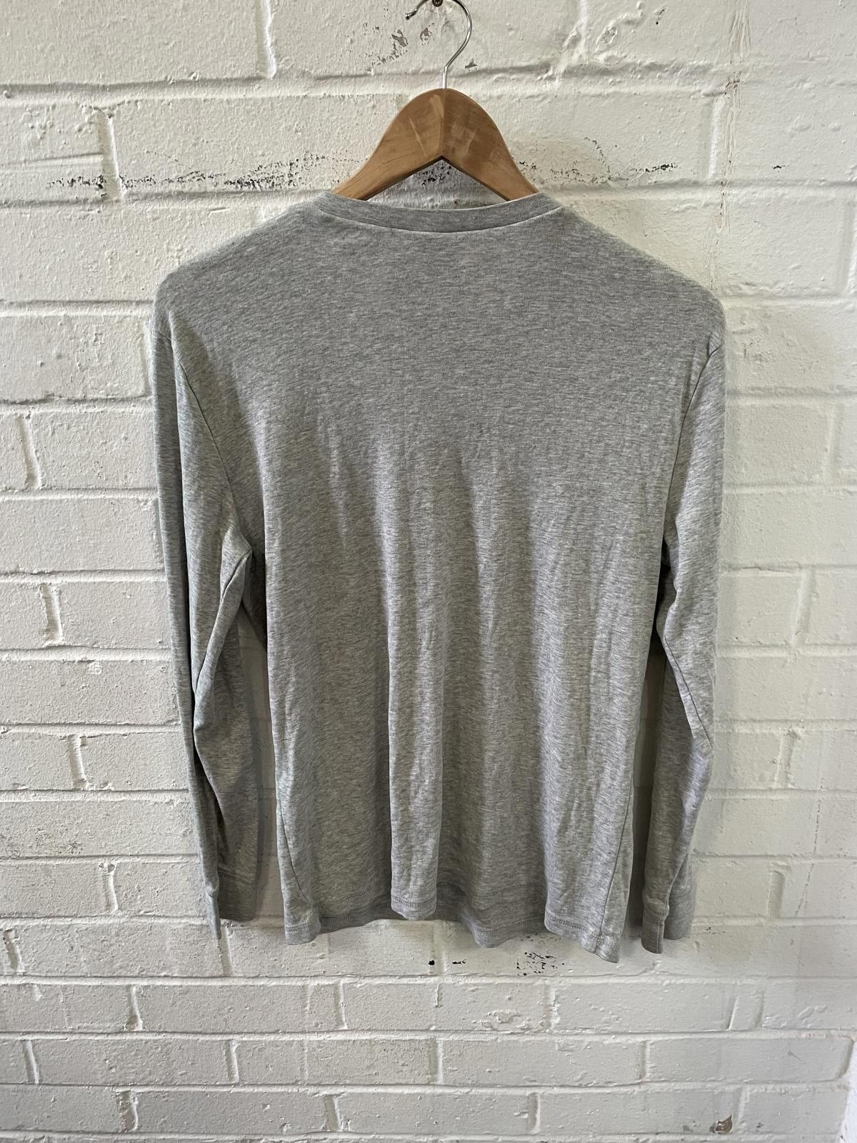H&M H&M Men's Long Sleeve Grey Shirt with American Flag Print Size US M / EU 48-50 / 2 - 3 Thumbnail