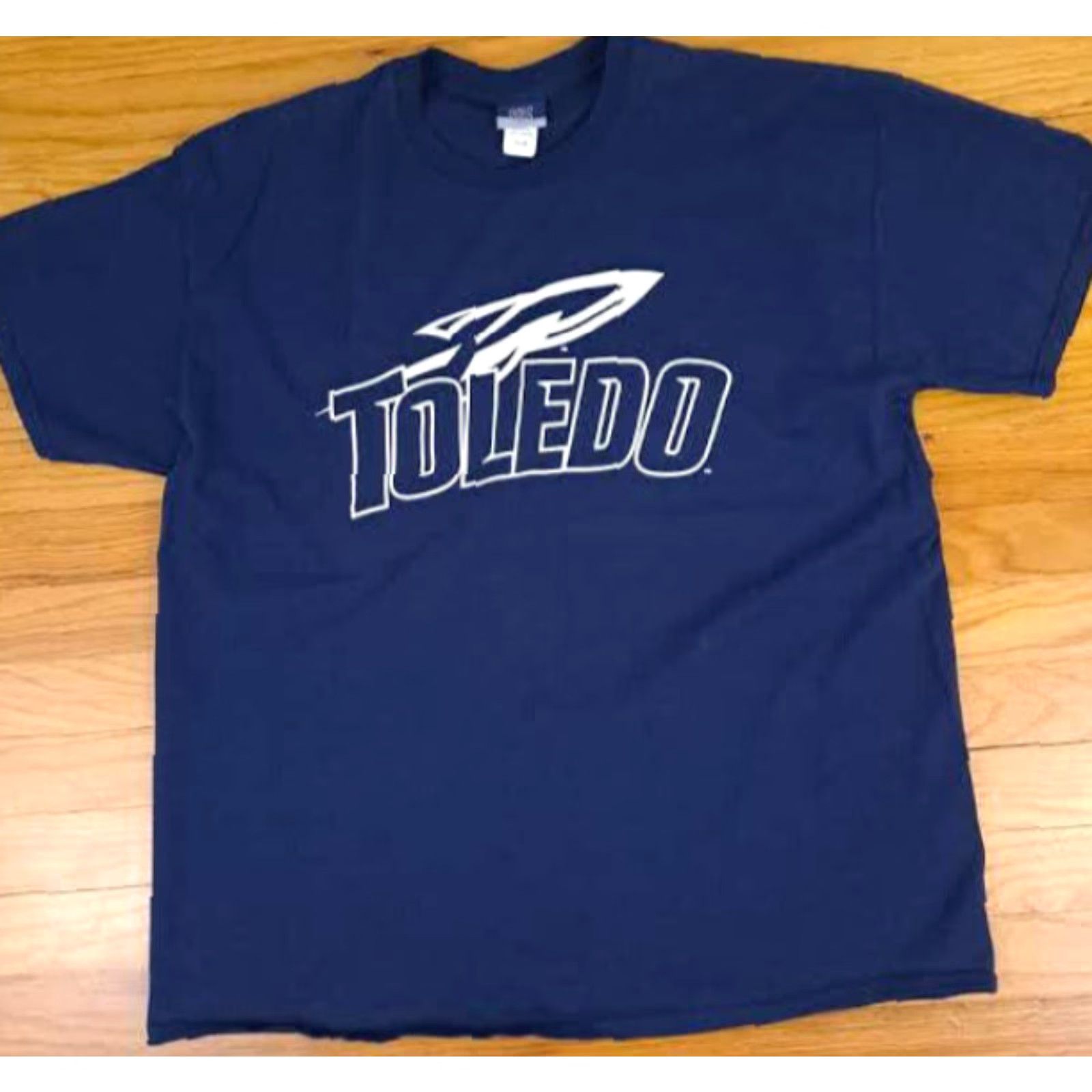 X-LARGE Toledo University Rockets T-Shirt Navy XL MV Sport Unisex Adults Short Sleeve Graphic Print Stars USA Sports Cotton Rocketeer Size US XL / EU 56 / 4 - 2 Thumbnail