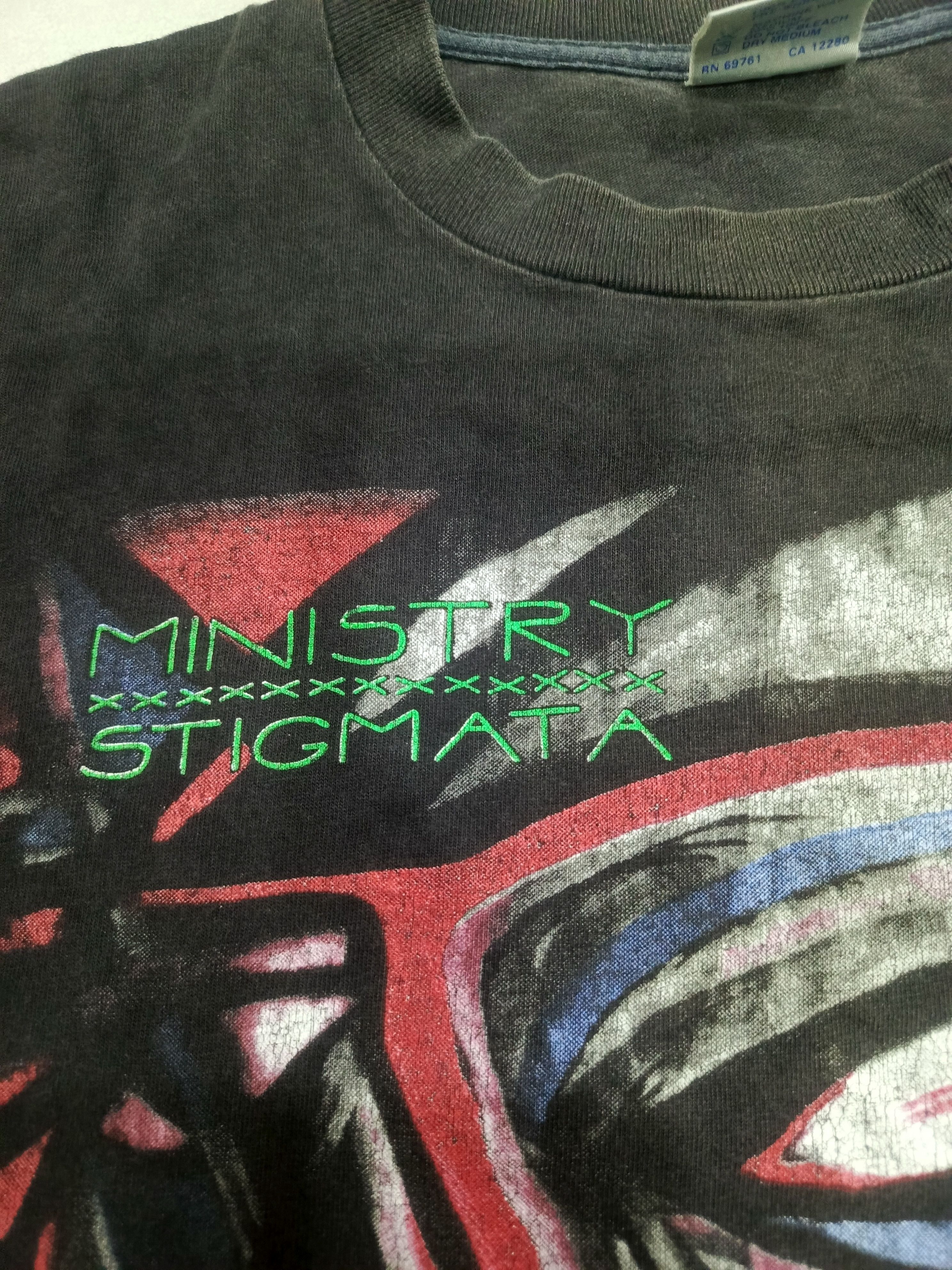 Vintage Vintage 1991 Ministry Stigmata Size US L / EU 52-54 / 3 - 6 Thumbnail