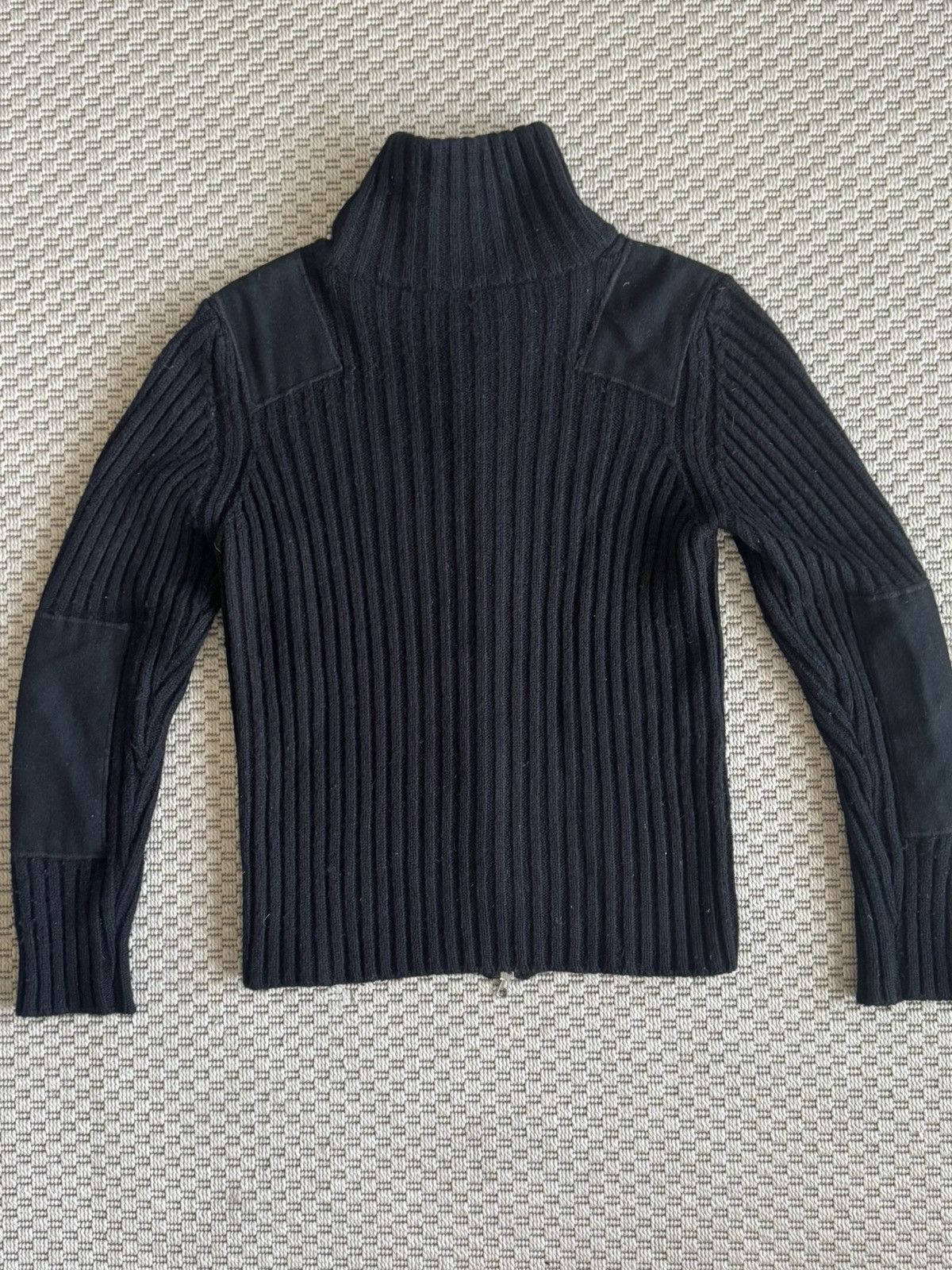 Walter Van Beirendonck 90s W&LT Zip Knit Sweater – Black Wool Blend Size US M / EU 48-50 / 2 - 6 Thumbnail